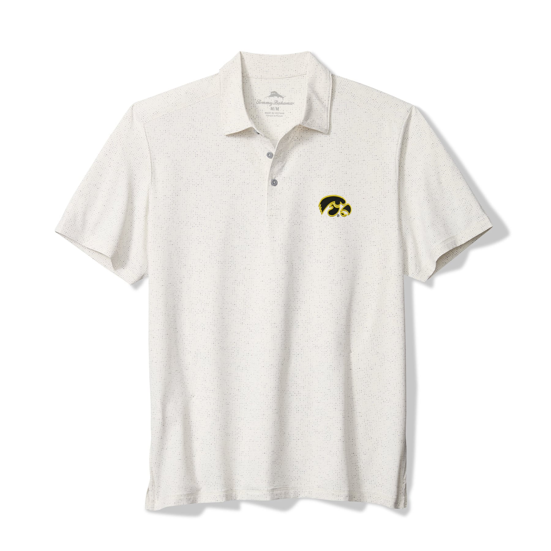 Men's Tommy Bahama White Iowa Hawkeyes Palm Dunes IslandZone Polo