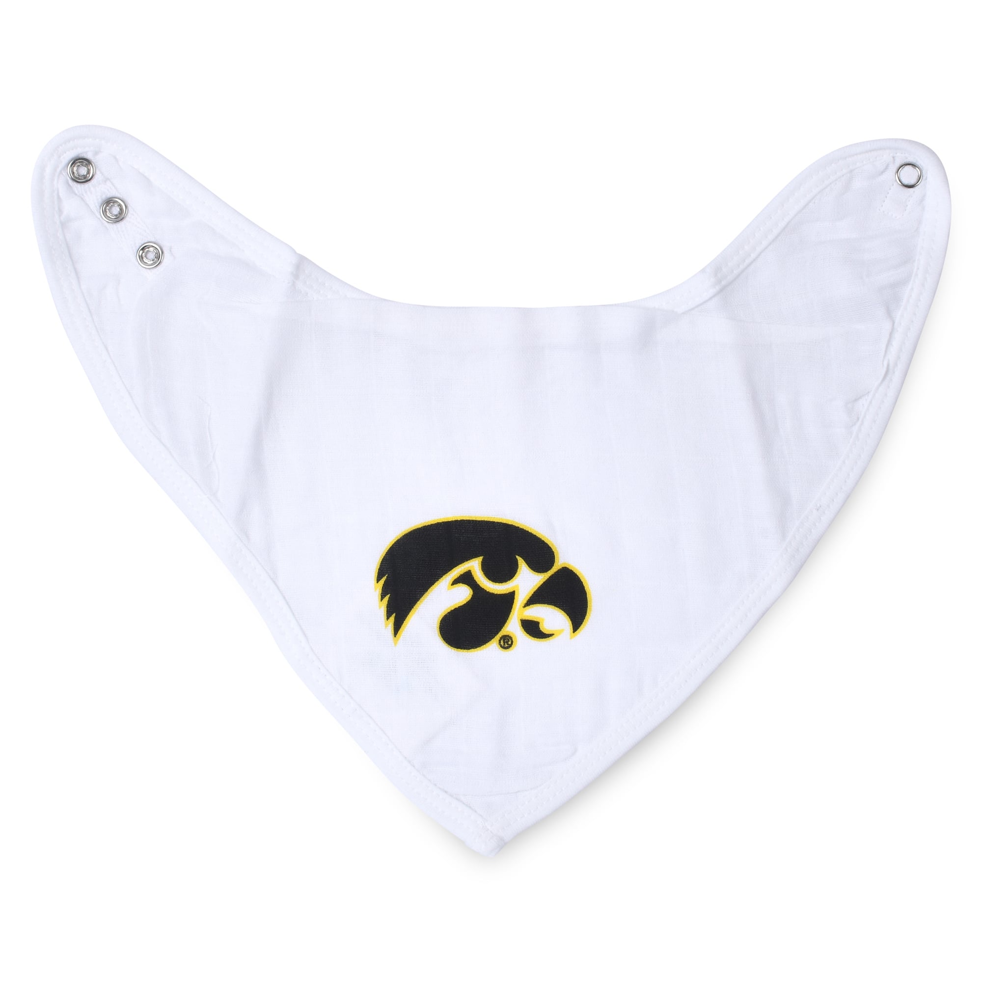 Bavoir bandana en mousseline Iowa Hawkeyes pour nouveau-né et nourrisson