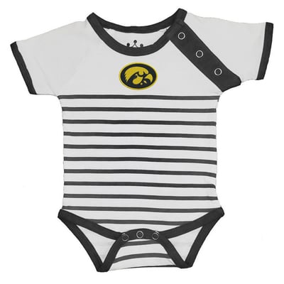 Iowa Hawkeyes Little King Newborn & Infant Shoulder Snap Bodysuit - Black/White