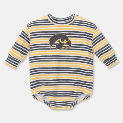 Iowa Hawkeyes ZooZatz Newborn & Infant Cozy Fleece Bodysuit - Black