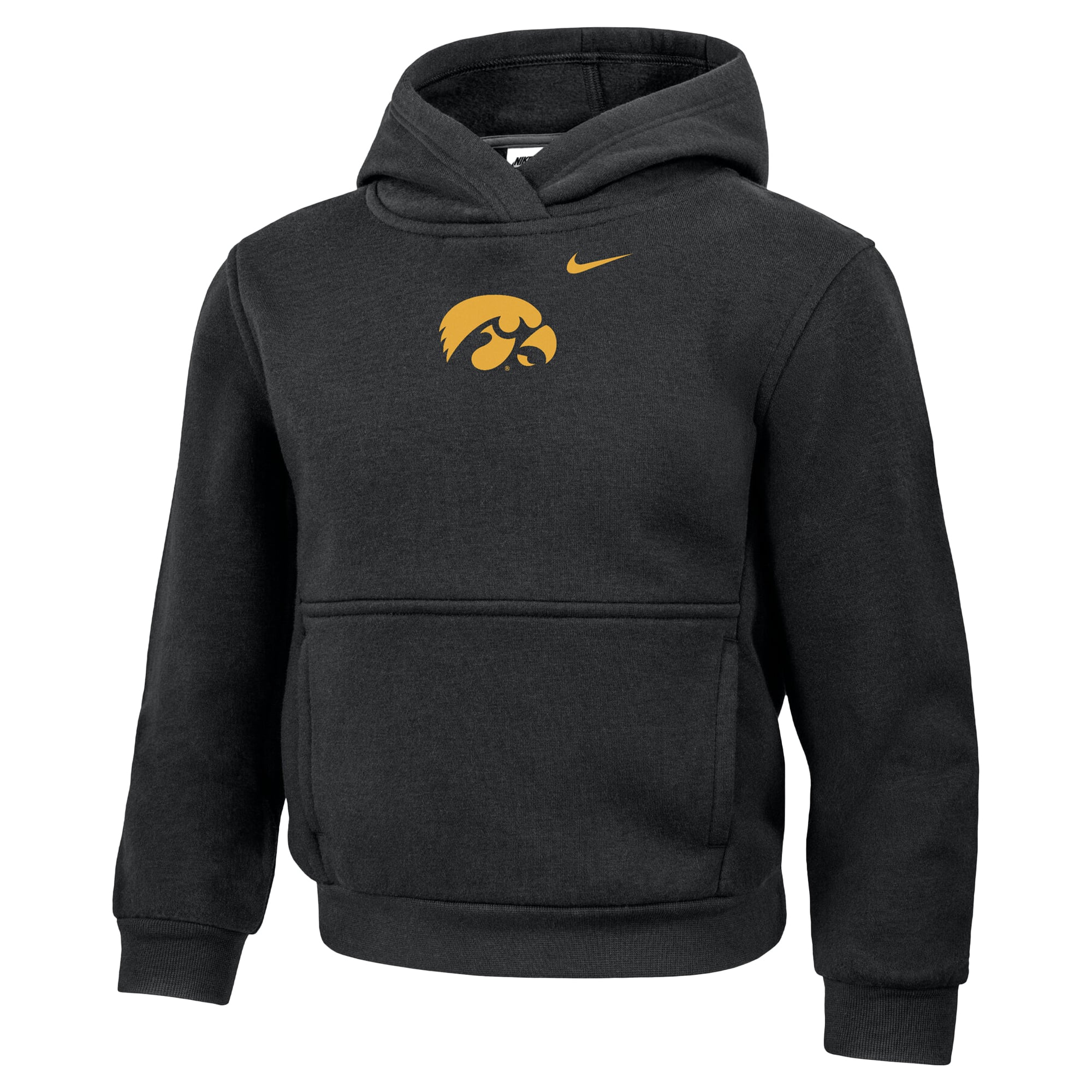 Sweat à capuche Nike noir Iowa Hawkeyes pour enfants d'âge préscolaire