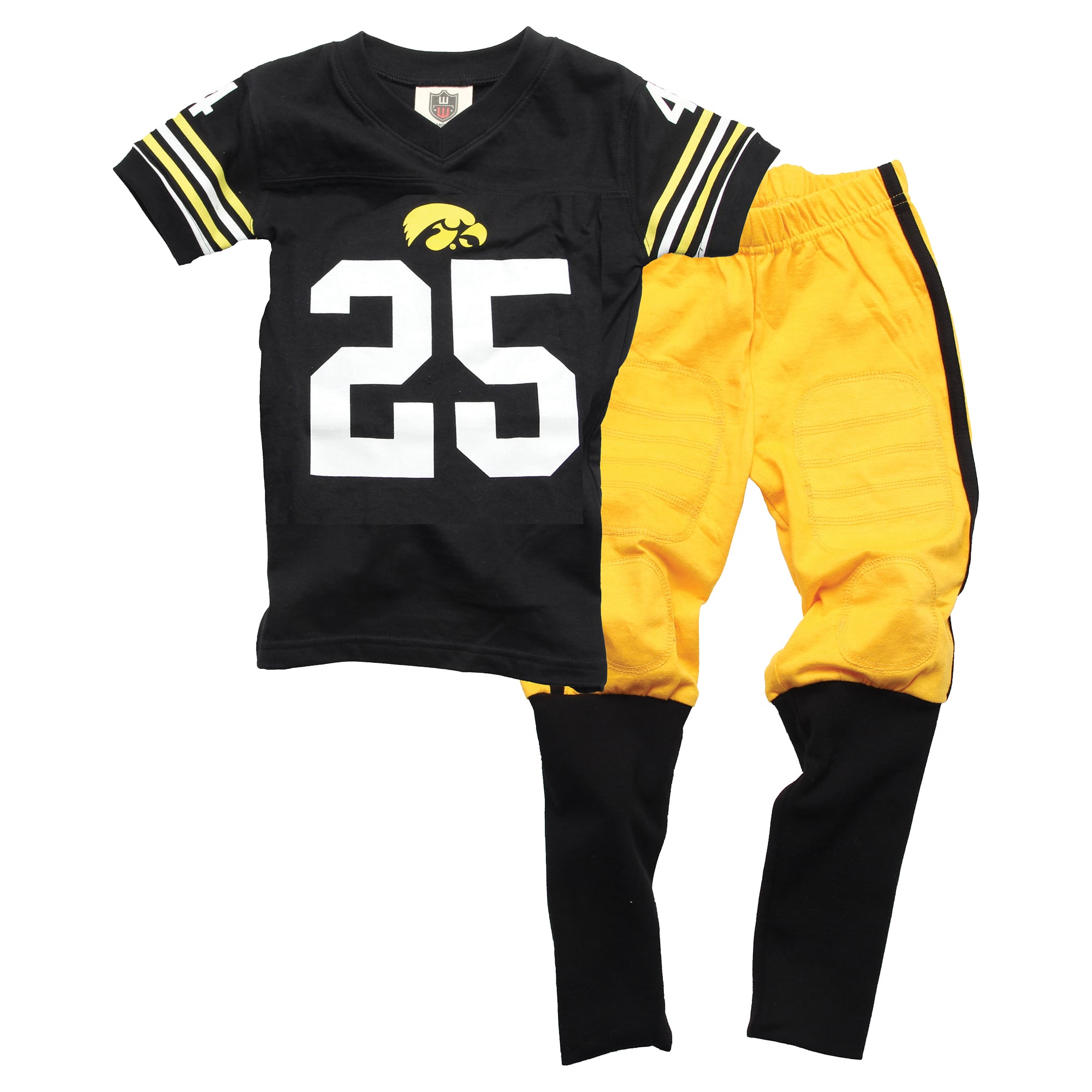 Preschool Wes & Willy Black Iowa Hawkeyes V-Neck Pajama Set