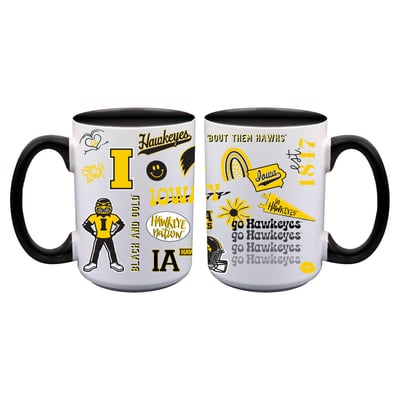 Iowa Hawkeyes The Memory Company Two-Piece 15oz. Loco Coffee Mug Set