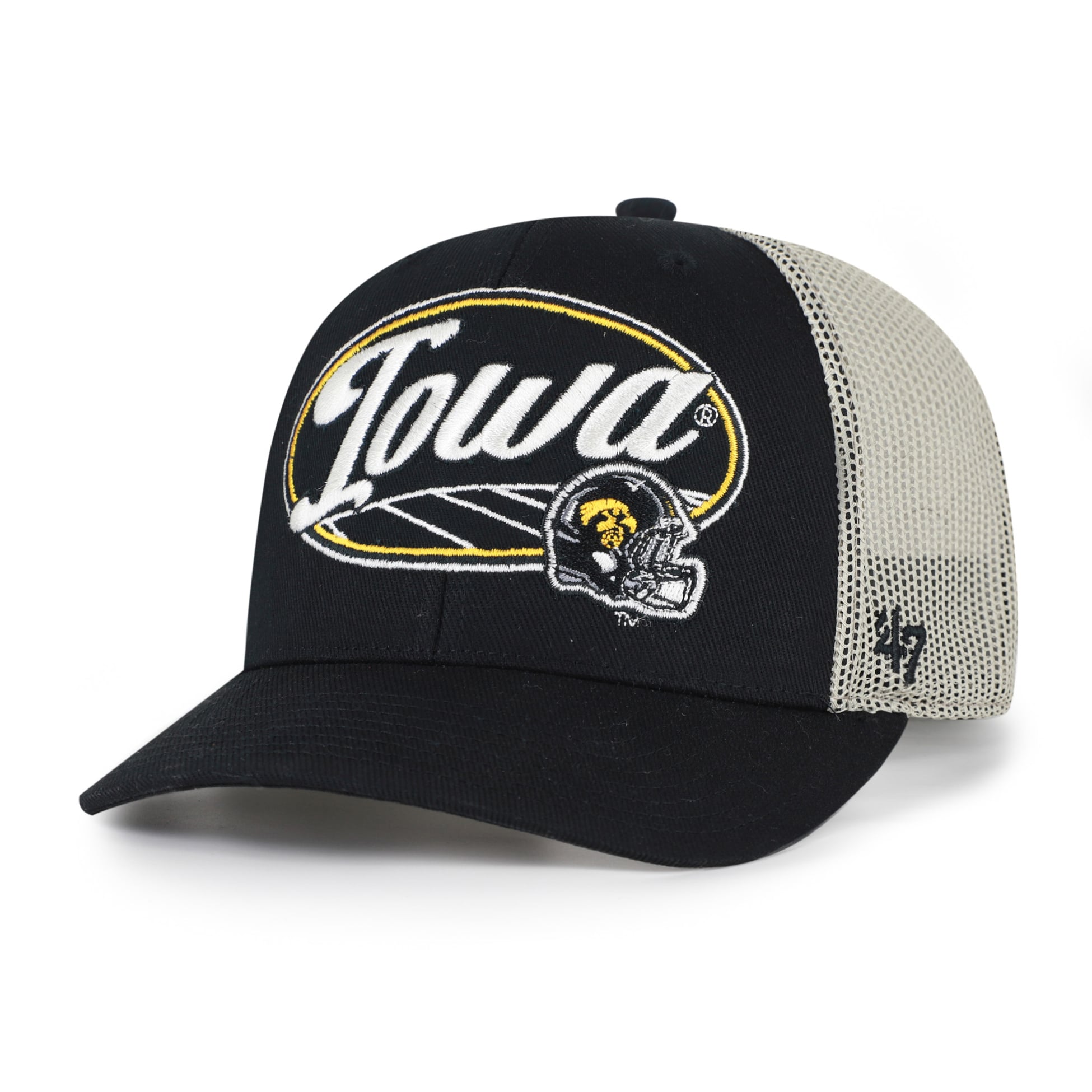 Unisex '47 Black Iowa Hawkeyes Enfield Adjustable Trucker Hat