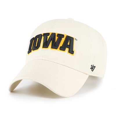  Iowa Hawkeyes '47 Unisex Clean Up Adjustable Hat - Sand