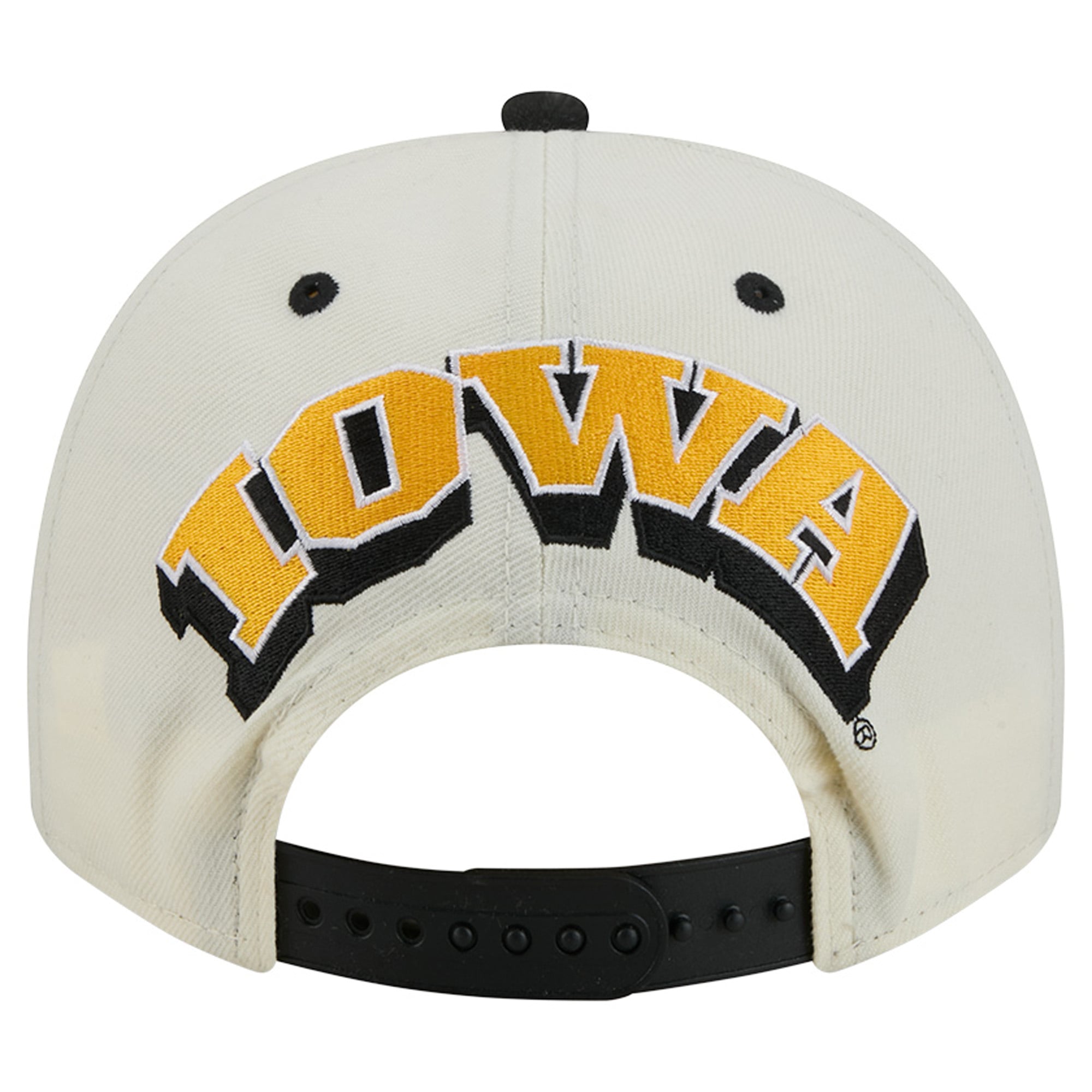 Unisex New Era White/Black Iowa Hawkeyes A-Frame 9FIFTY Snapback Hat
