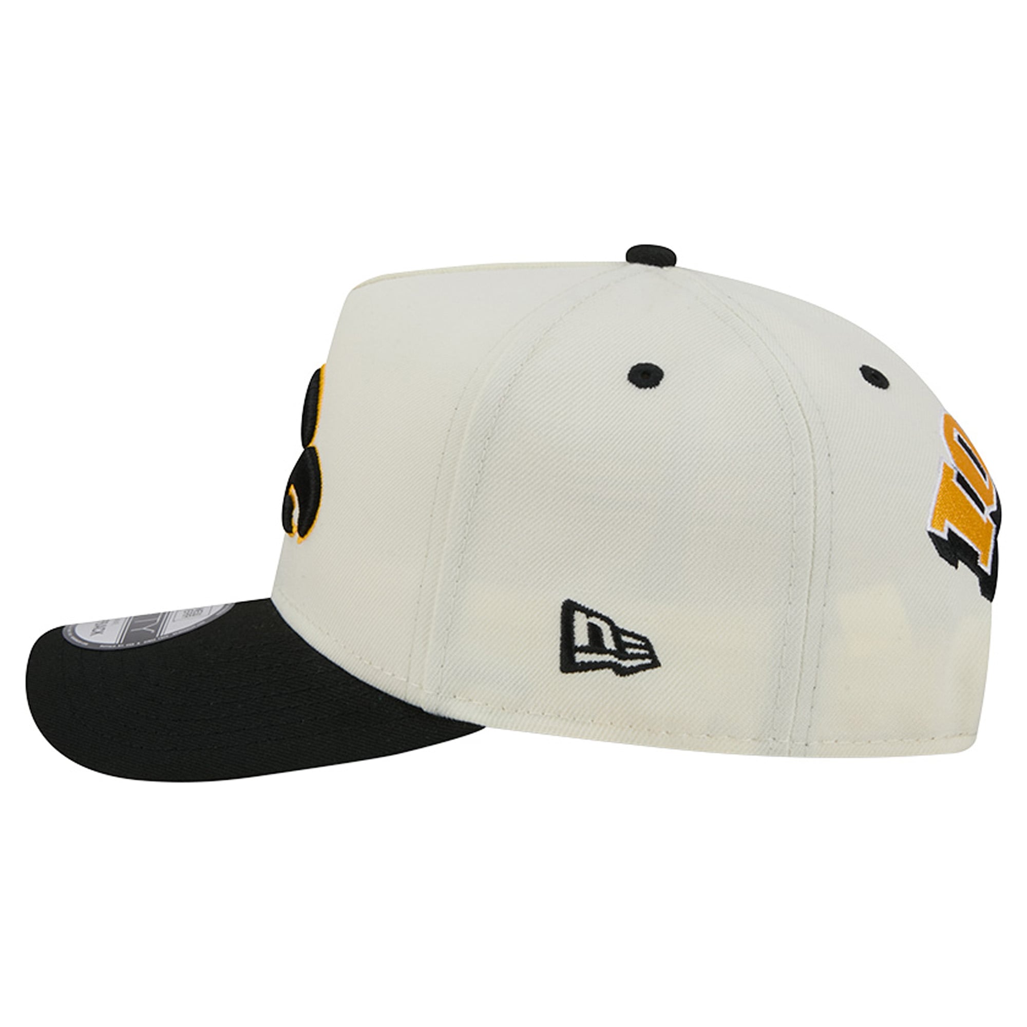 Unisex New Era White/Black Iowa Hawkeyes A-Frame 9FIFTY Snapback Hat