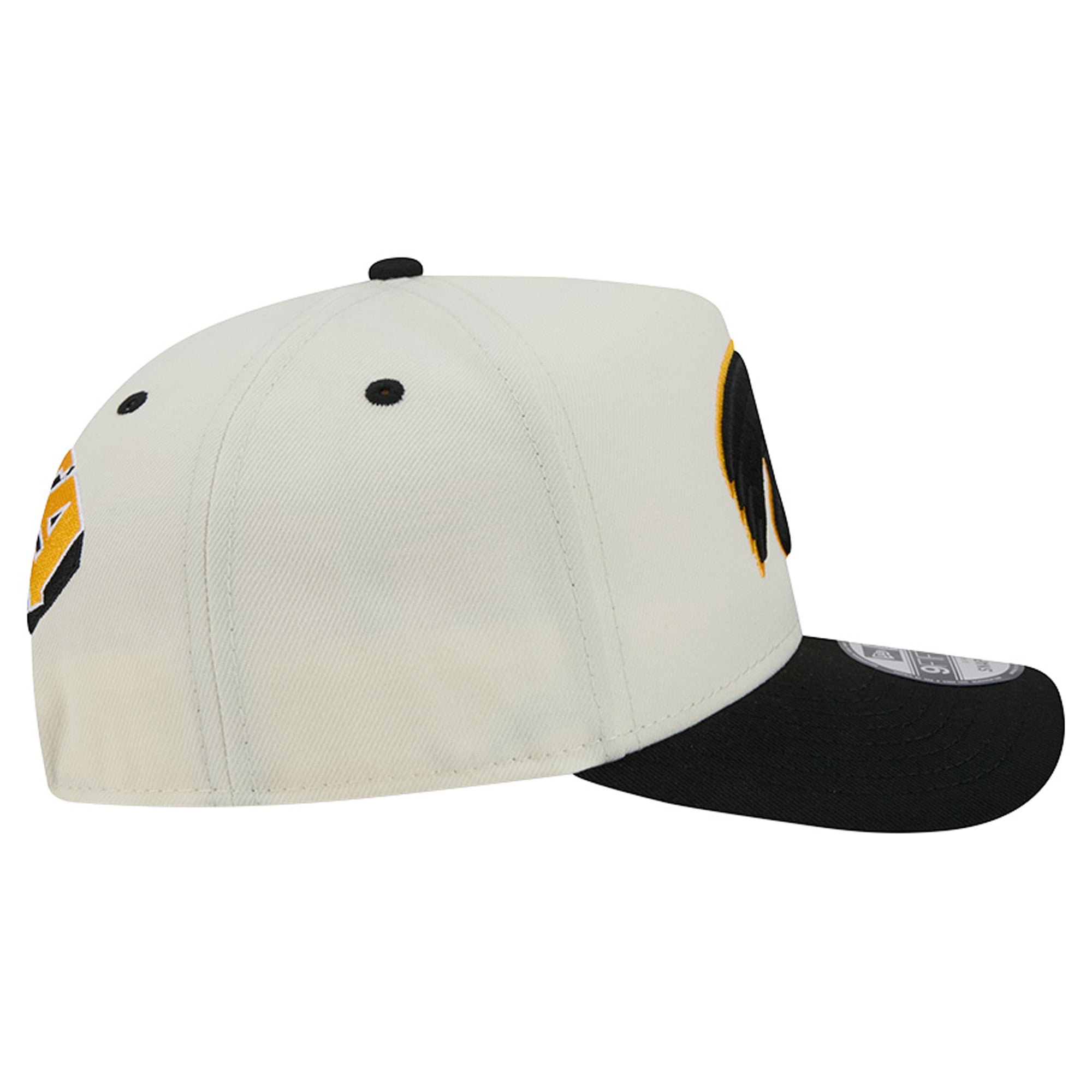 Unisex New Era White/Black Iowa Hawkeyes A-Frame 9FIFTY Snapback Hat