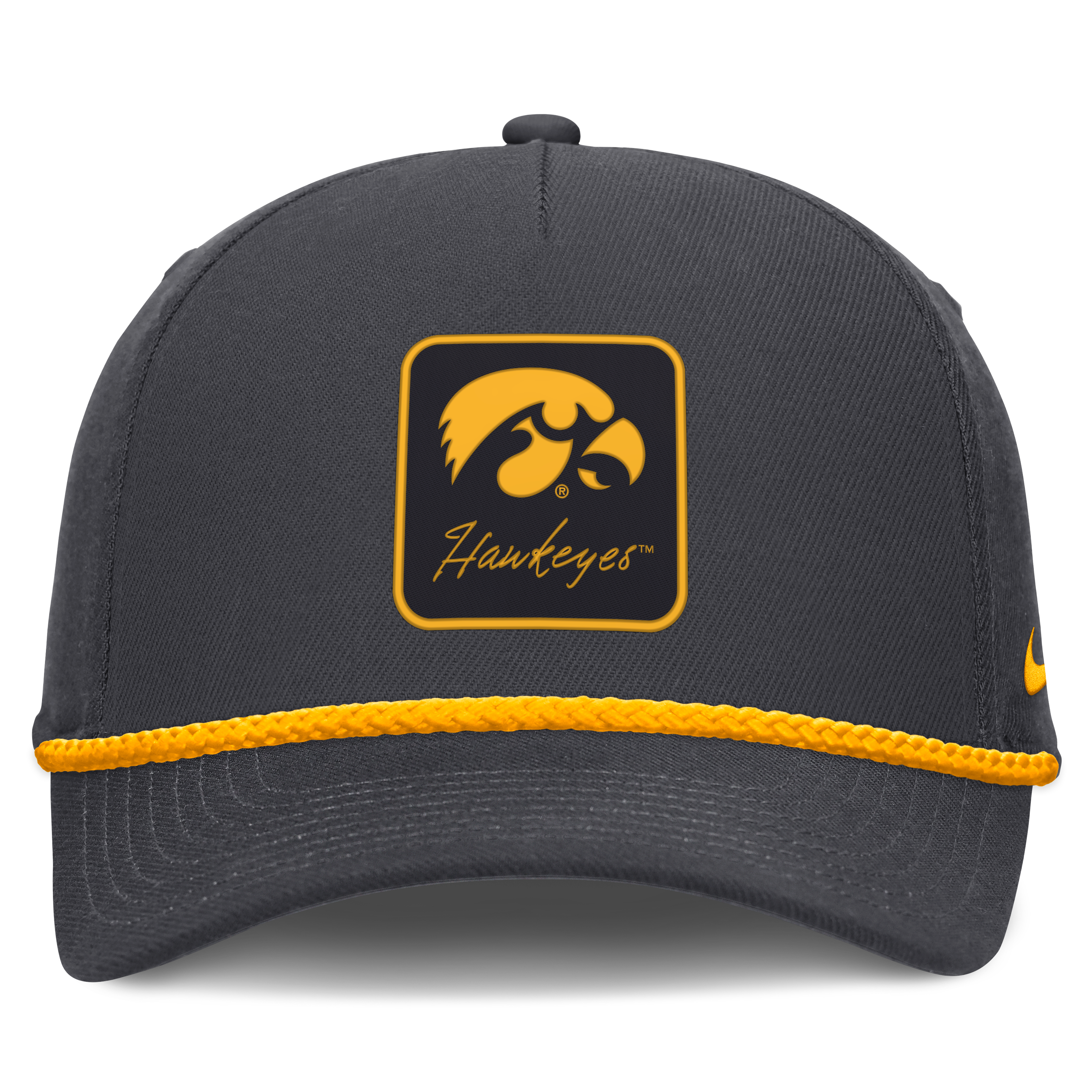 Casquette unisexe Nike anthracite Iowa Hawkeyes à inscription et taille ajustable