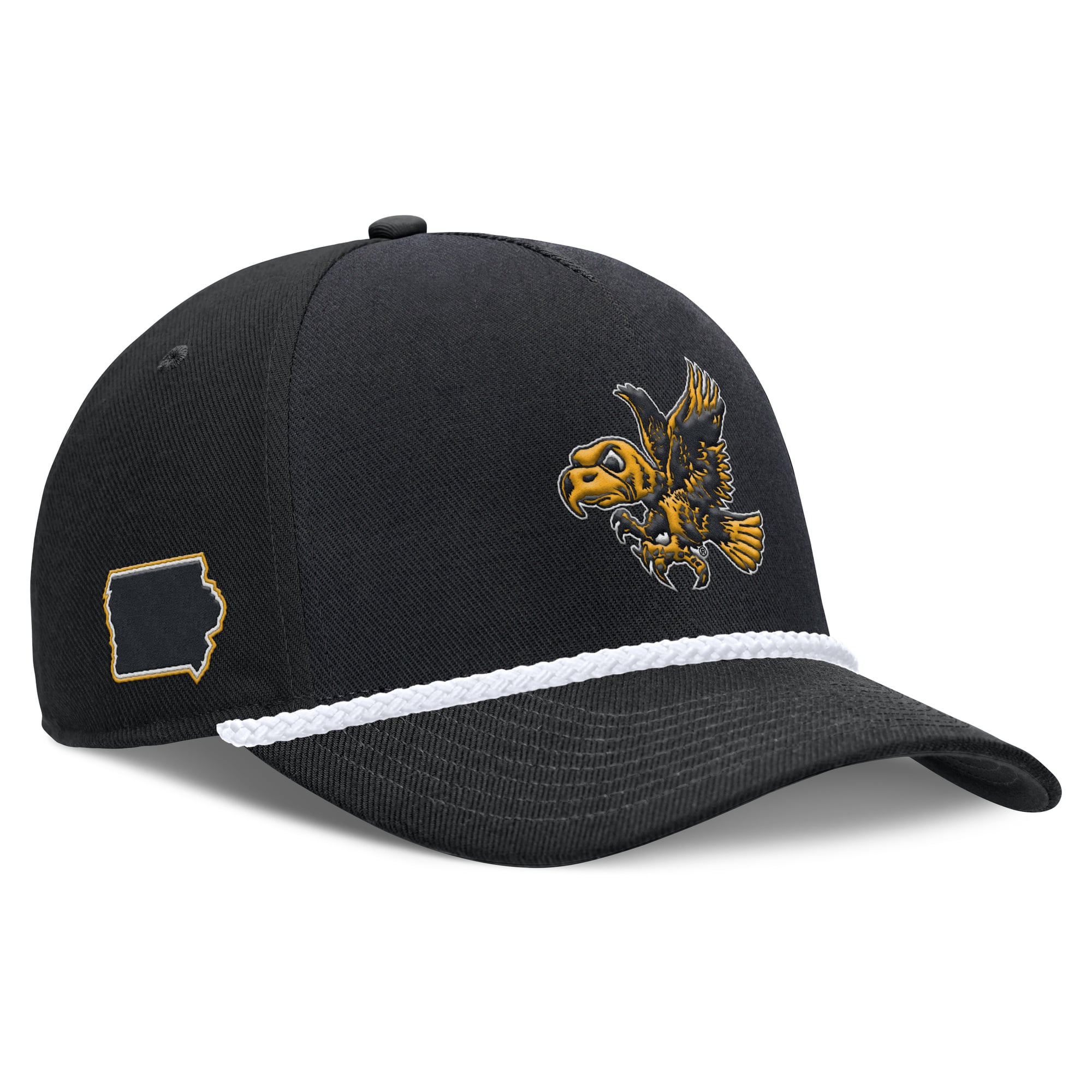 Unisex Nike Black Iowa Hawkeyes 2026 Basketball Refresh 5-Panel Rope Rise Hat