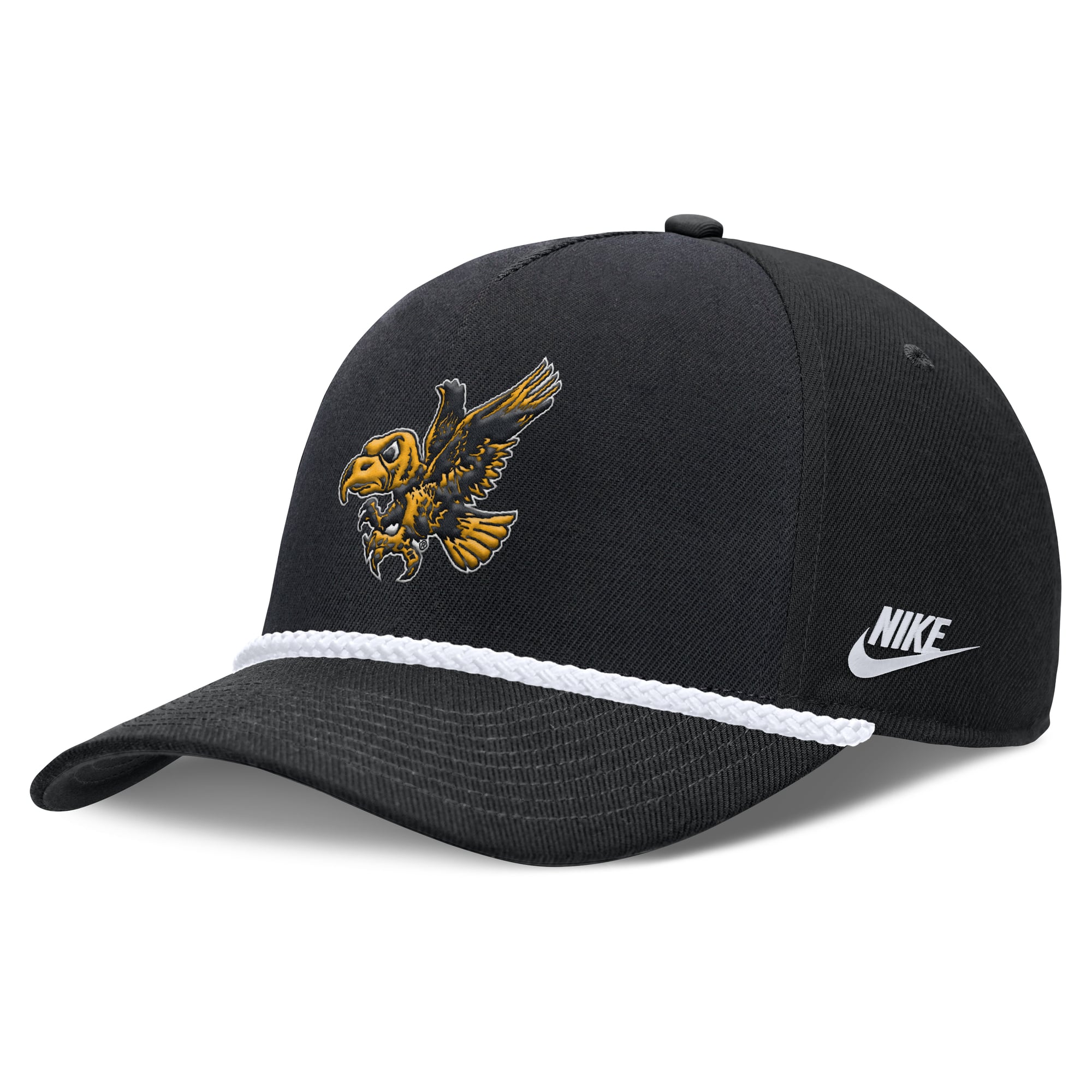 Unisex Nike Black Iowa Hawkeyes 2026 Basketball Refresh 5-Panel Rope Rise Hat