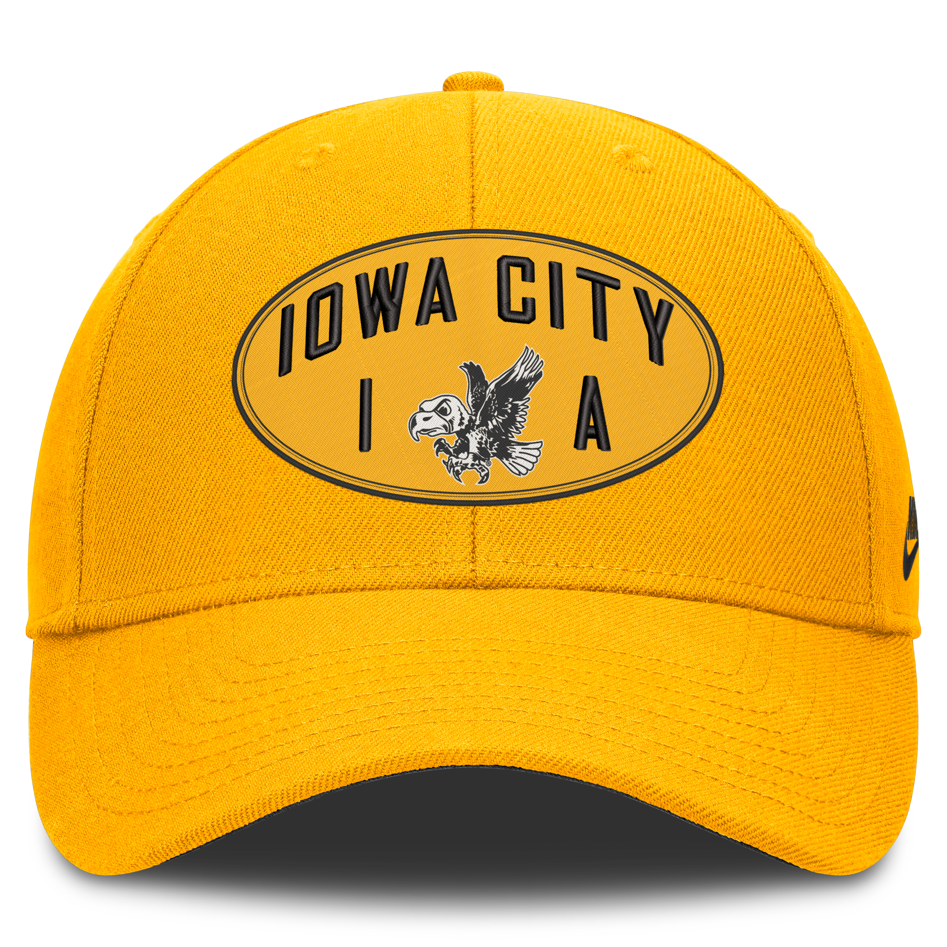 Casquette unisexe Nike Gold Iowa Hawkeyes Legacy Letter & Location Rise ajustable