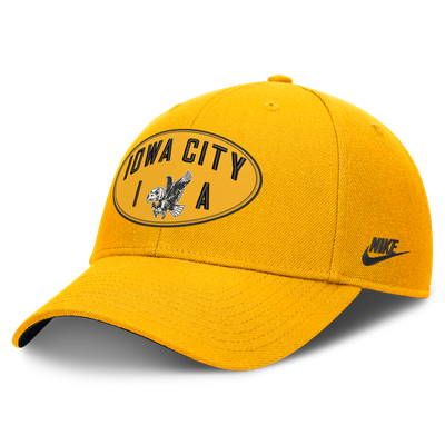  Iowa Hawkeyes Nike Unisex Legacy Letter & Location Rise Adjustable Hat - Gold
