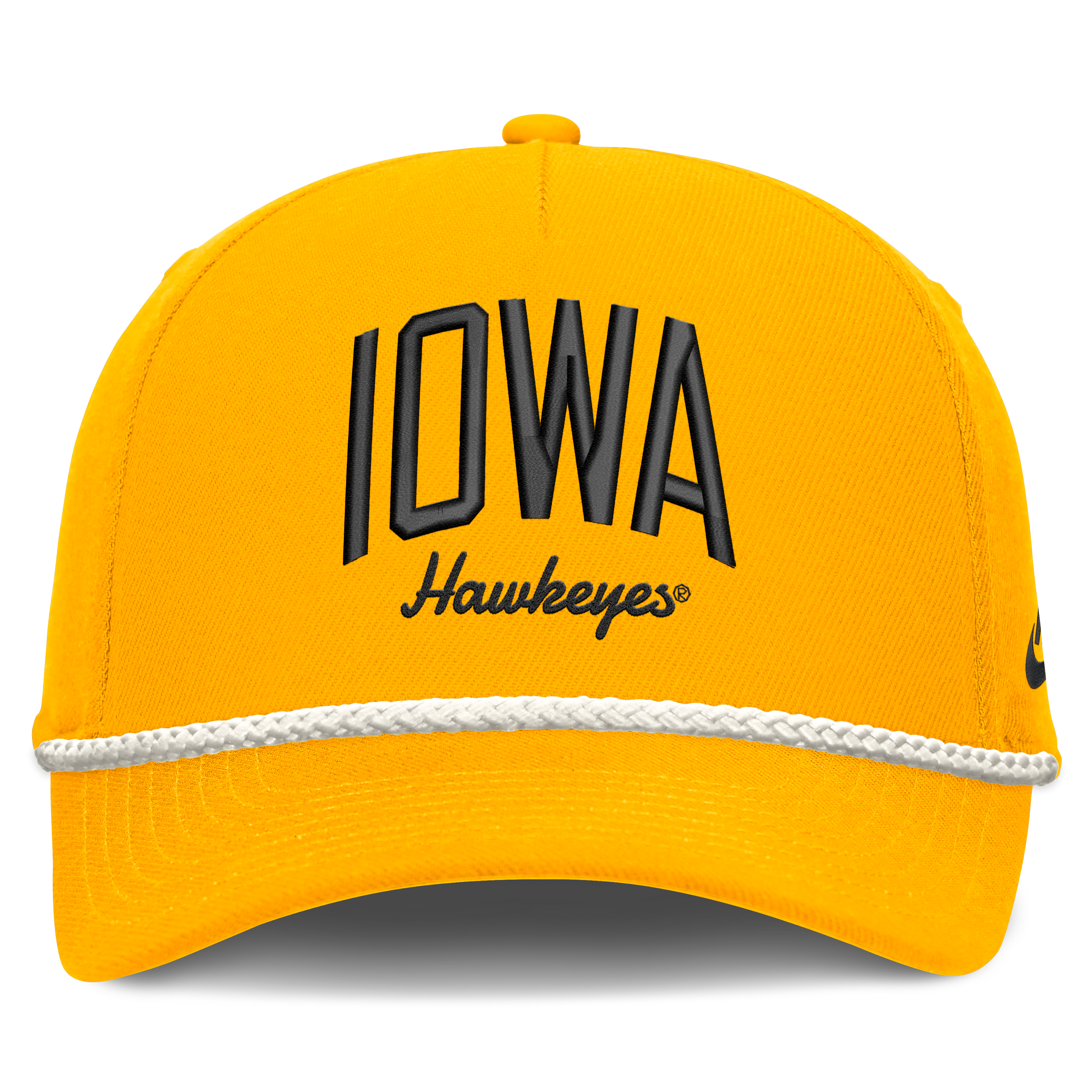 Casquette unisexe Nike Gold Iowa Hawkeyes à lettres et taille ajustable
