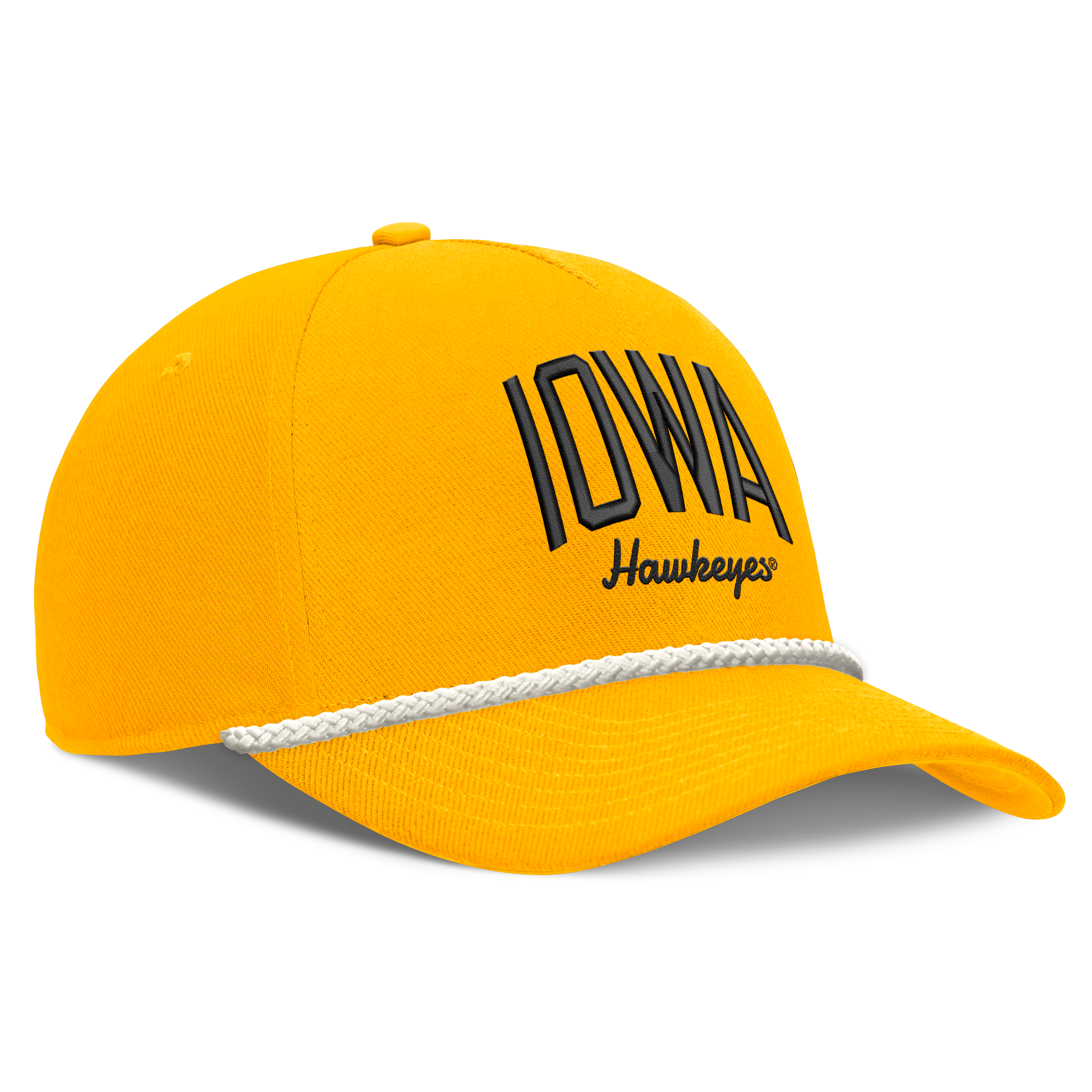 Casquette unisexe Nike Gold Iowa Hawkeyes à lettres et taille ajustable