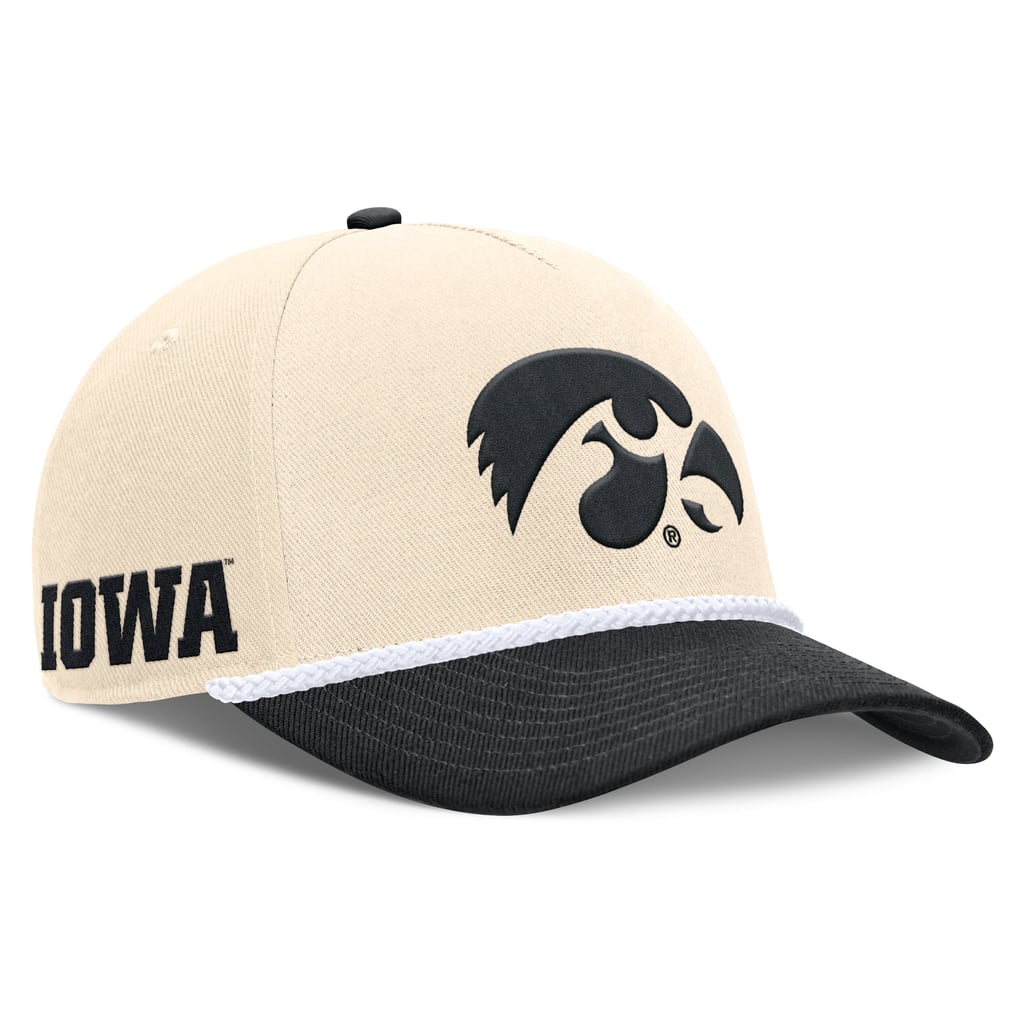 Hawkeye Rope Unisex Nike Natural Iowa Hawkeyes 2026 Primetime Natural 5-Panel Rope 2 ...