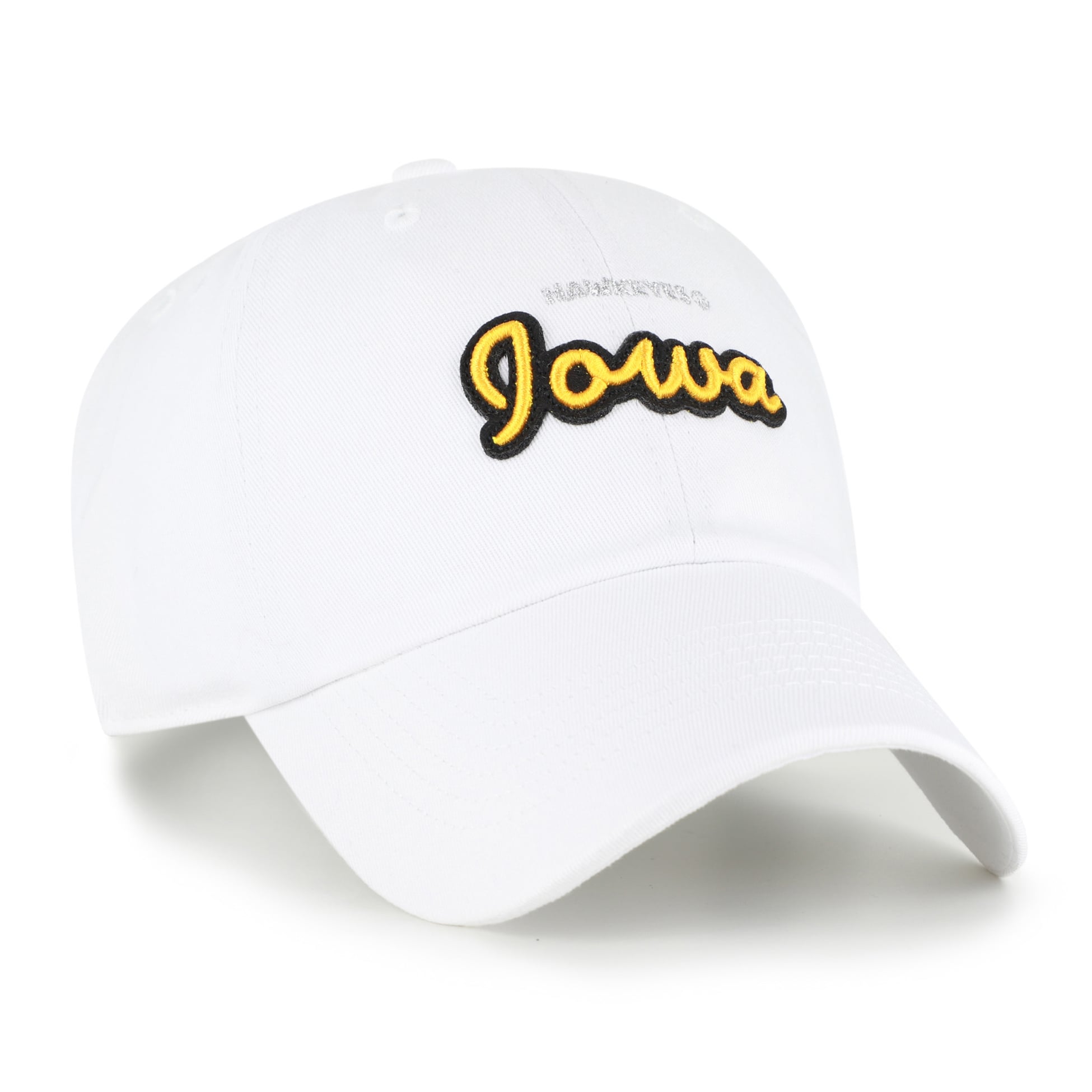 Casquette ajustable pour femme « 47 White Iowa Hawkeyes Trendy Script Clean Up »