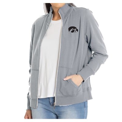 Iowa Hawkeyes Women's Fallon Full-Zip Jacket - Gray
