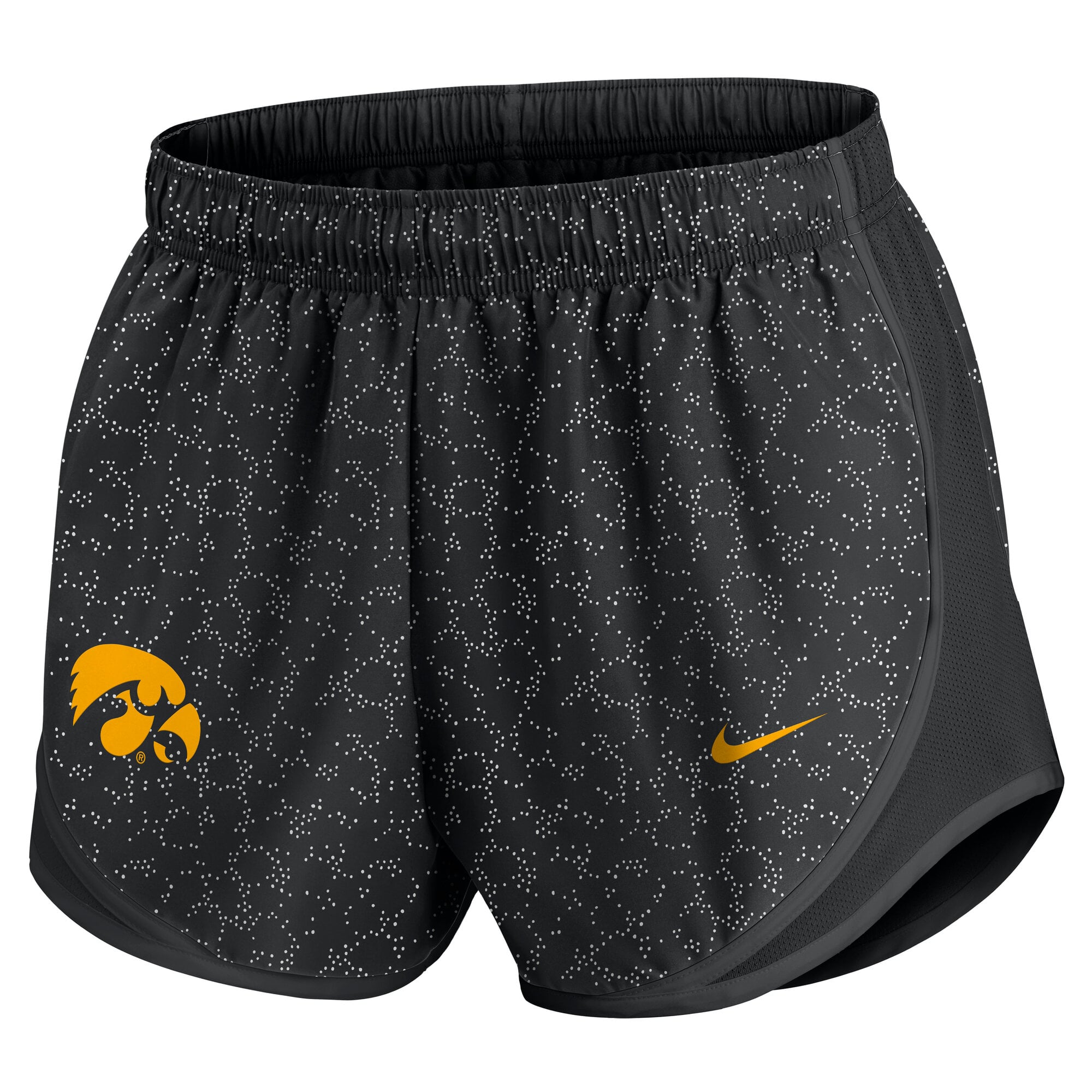 Women's Nike Black Iowa Hawkeyes Tempo Pattern Dri-FIT Shorts