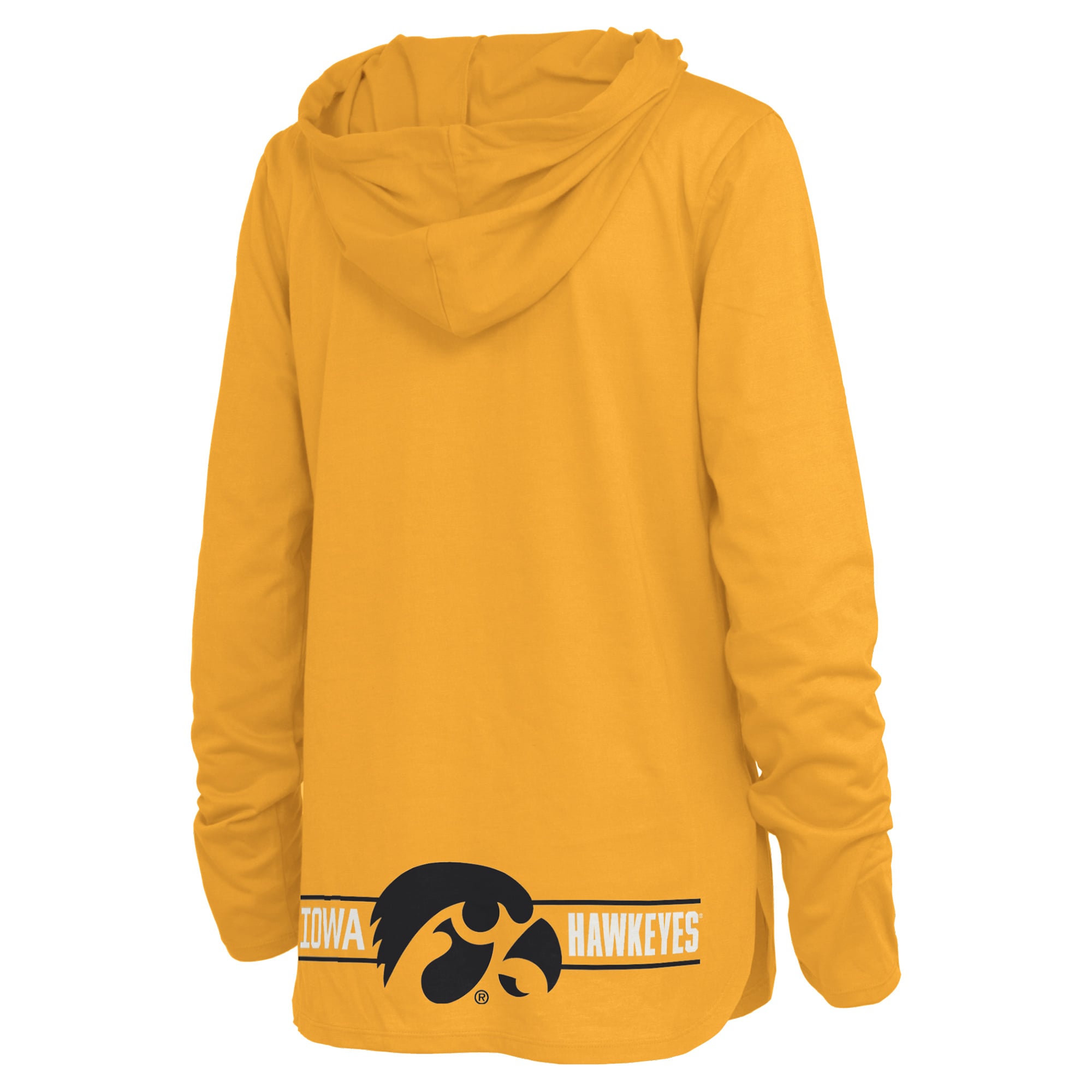 T-shirt à capuche manches longues pour femmes Pressbox Gold Iowa Hawkeyes Allie