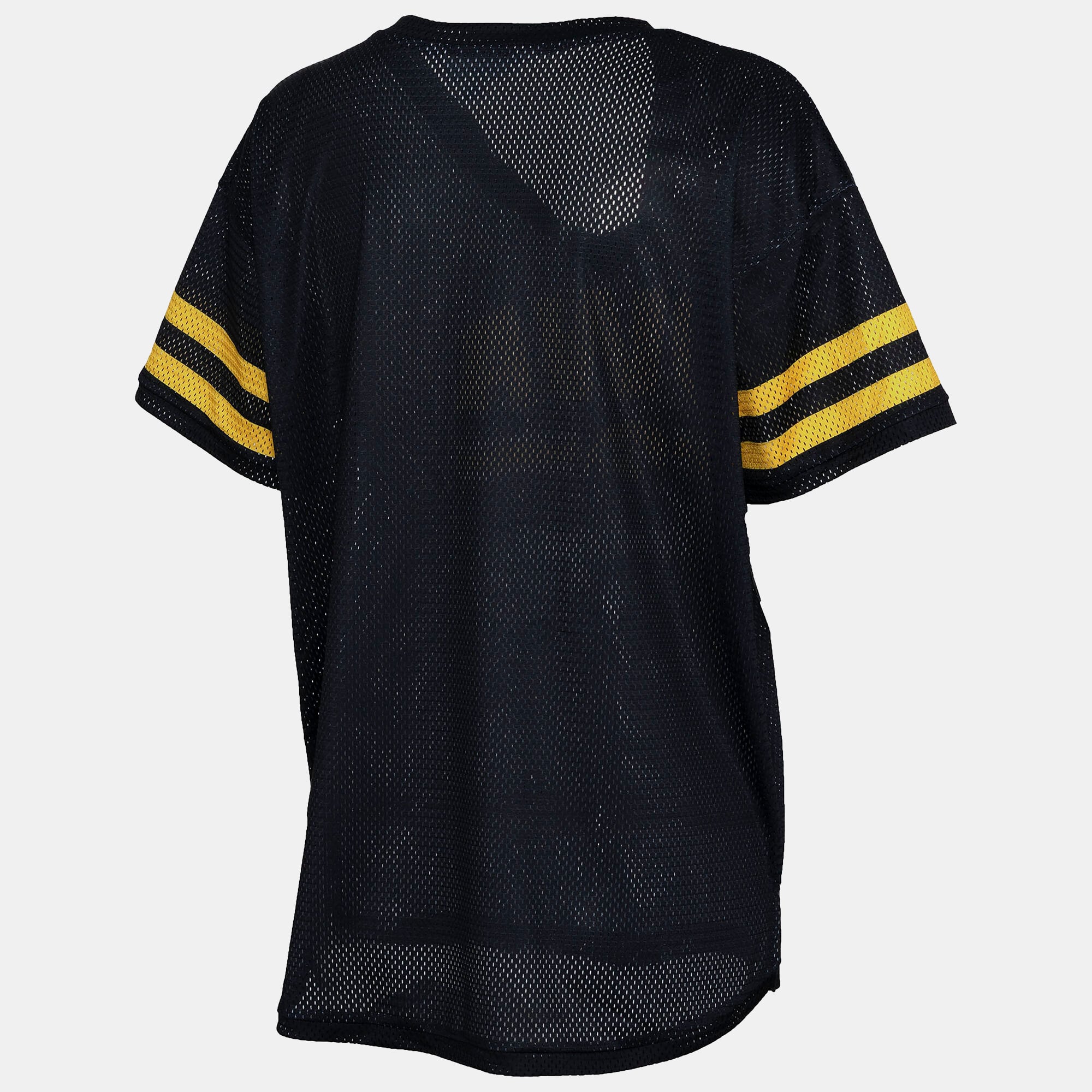 Women's ZooZatz Black Iowa Hawkeyes Mesh Jersey Kickoff T-Shirt