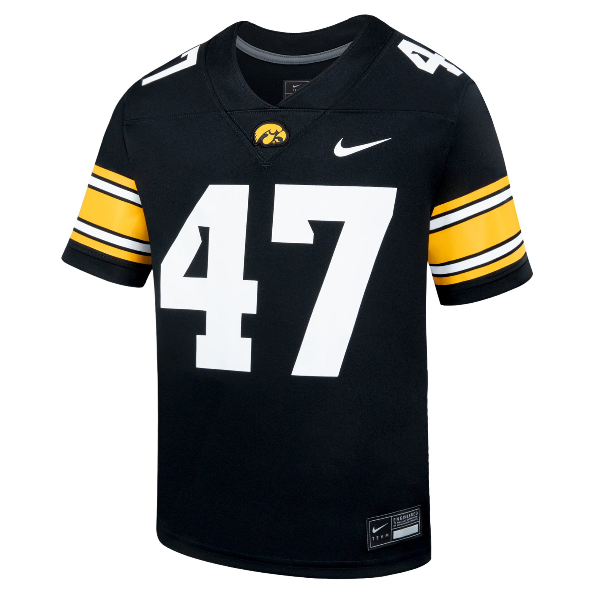 Youth Nike Black Iowa Hawkeyes Replica Football Jersey