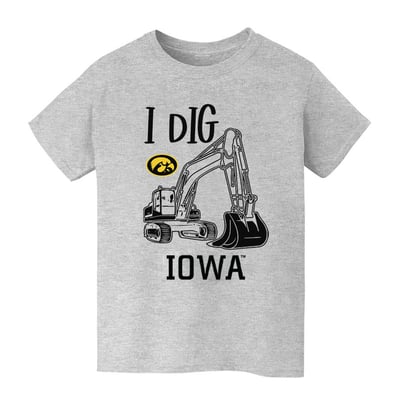 Iowa Hawkeyes Vive La Fete Youth Excavator T-Shirt - Gray