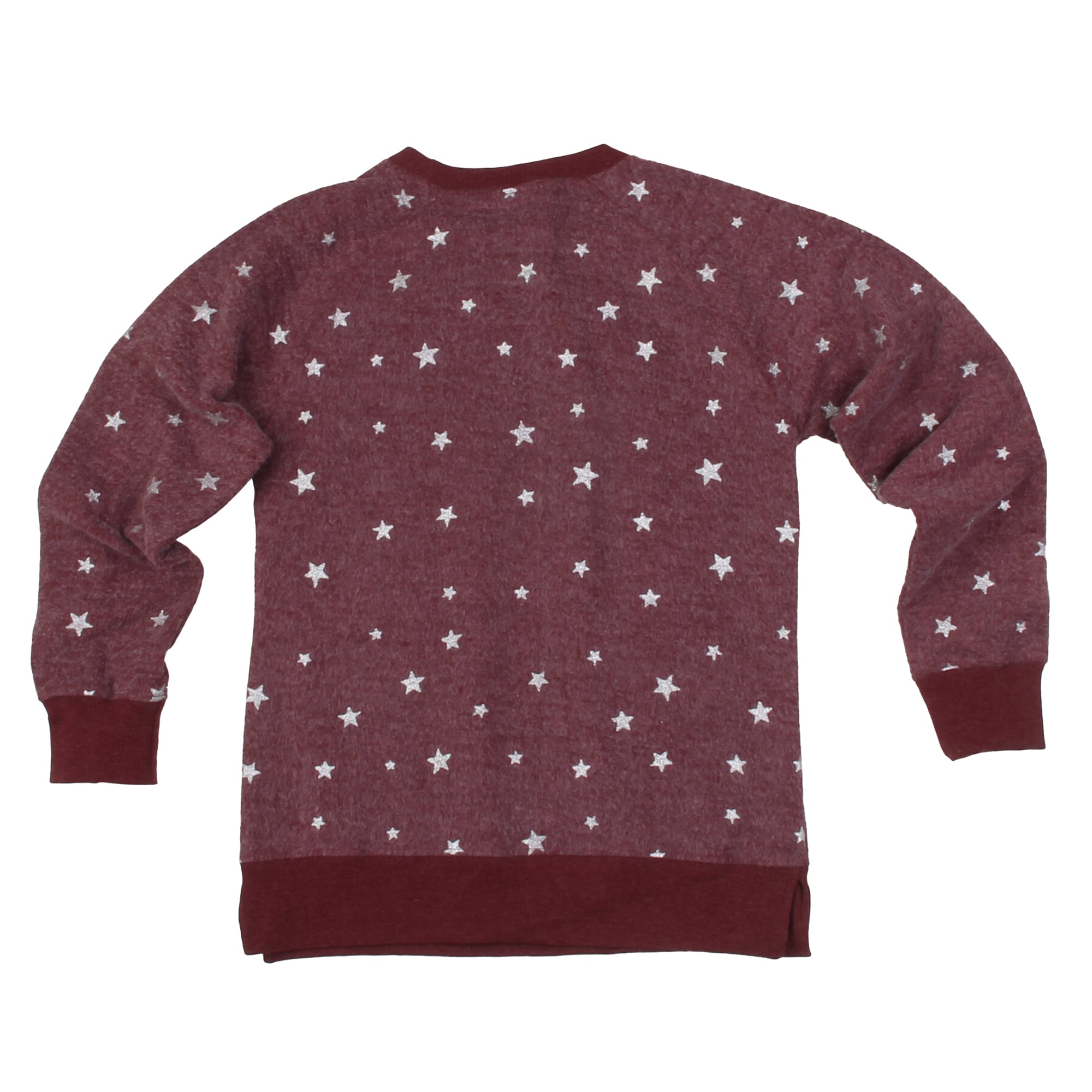 Girls Youth Wes & Willy Cardinal Iowa State Cyclones Shimmer Star Reverse Fleece Sweatshirt