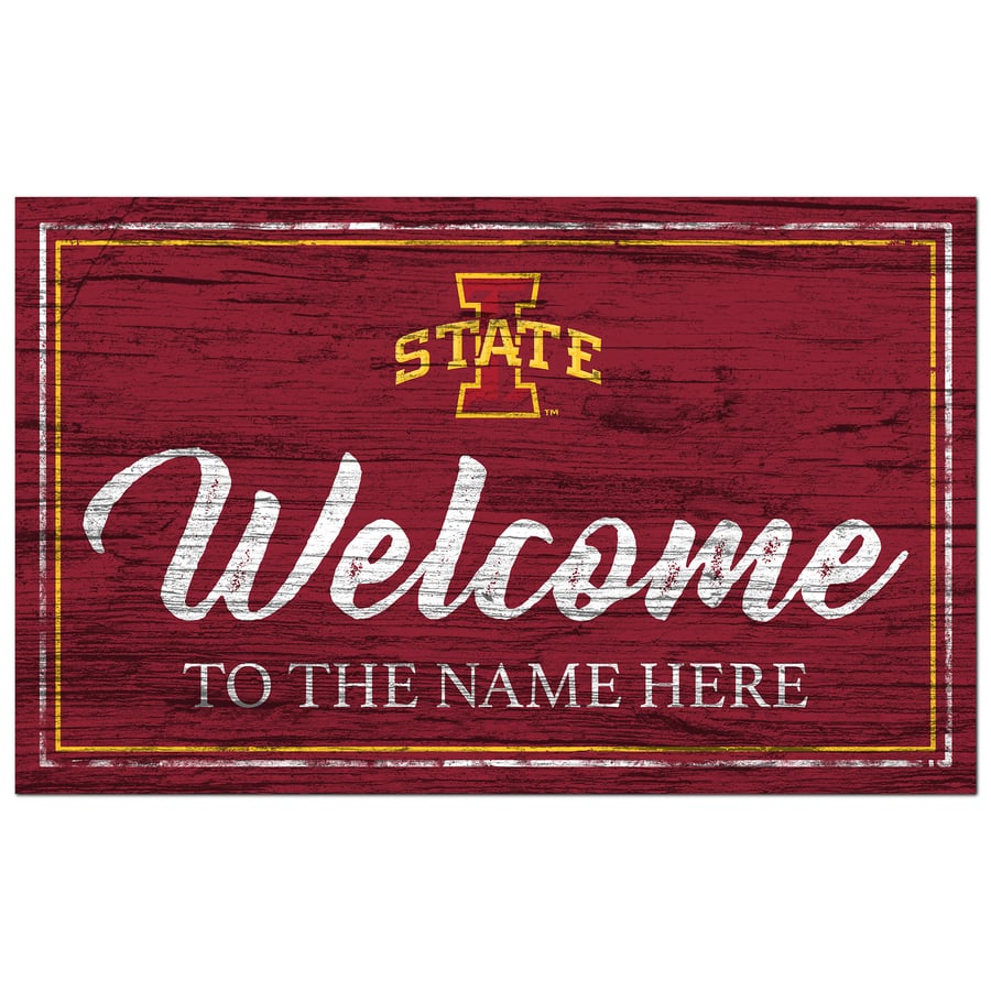 Iowa State Welcome Sign Iowa State Cyclones Wood Sign With Frame