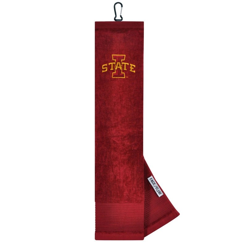 Serviette de toilette pliable Iowa State Cyclones 16" x 24" (40,6 x 61 cm) - Visage et Club