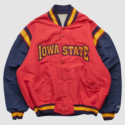 Iowa State Cyclones 90s Full Snap Jacket - Red - L by Fanatics Real Vintage