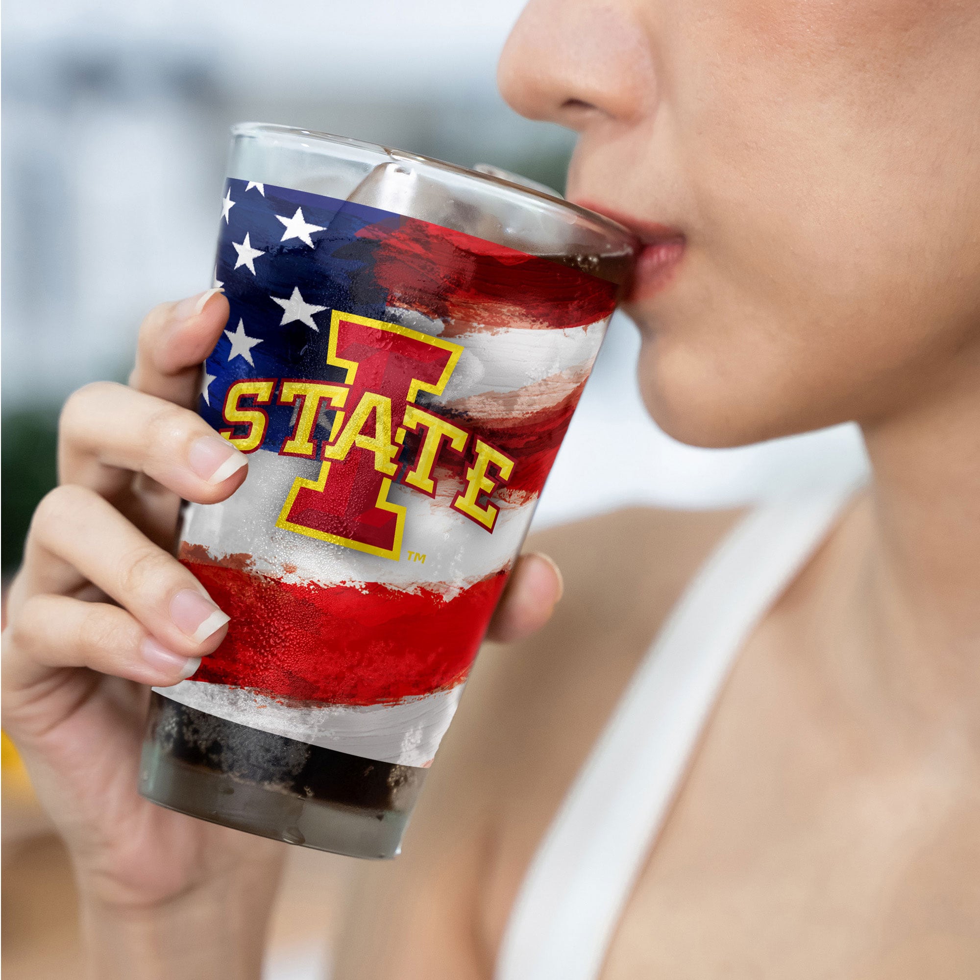 Ensemble de deux verres à bière Americana de 473 ml (16 oz) aux couleurs des Iowa State Cyclones