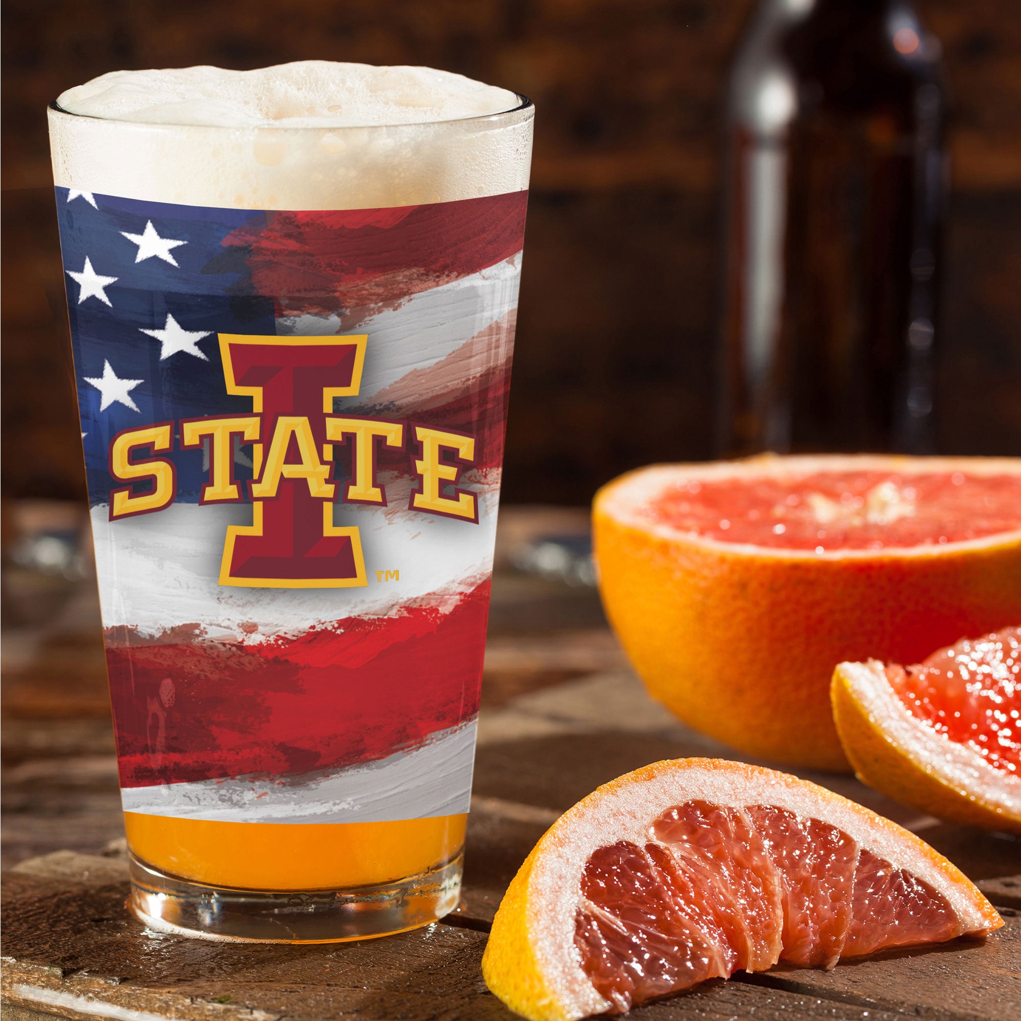 Ensemble de deux verres à bière Americana de 473 ml (16 oz) aux couleurs des Iowa State Cyclones