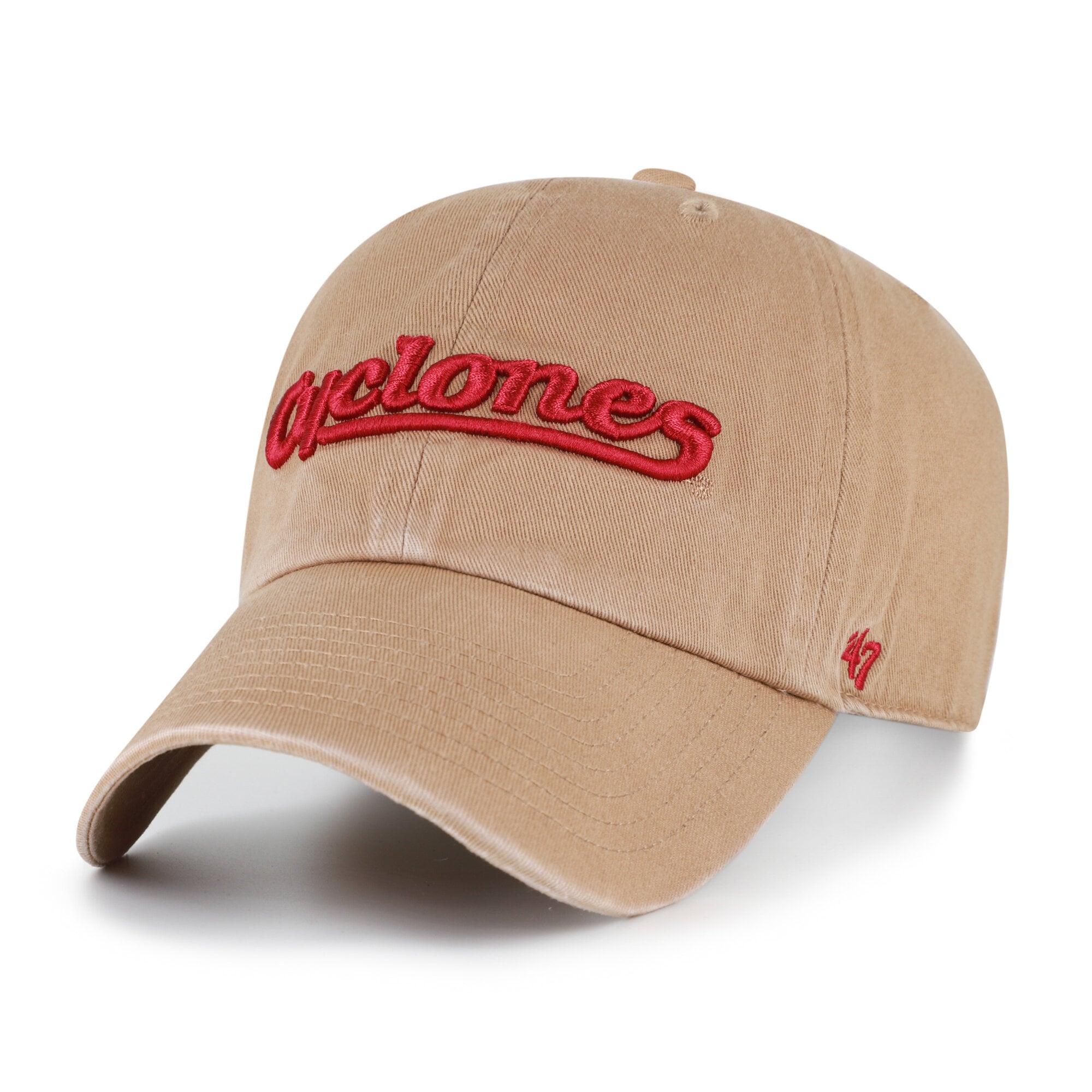 Men's '47 Khaki Iowa State Cyclones Vault Clean Up Adjustable Hat