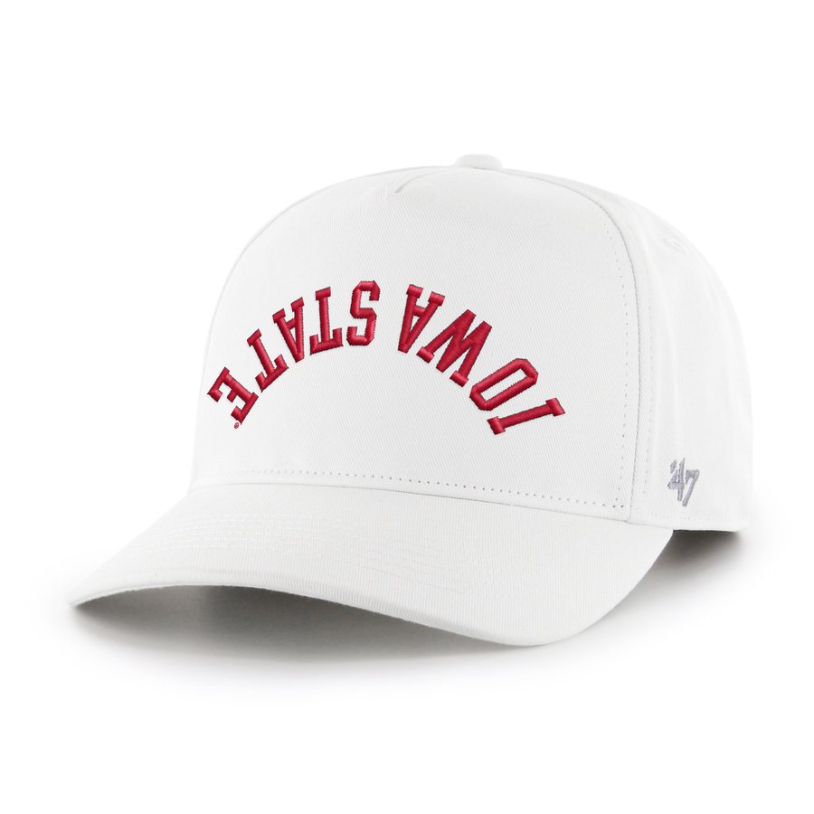 Men's '47 White Iowa State Cyclones Flip Script Hitch Adjustable Hat