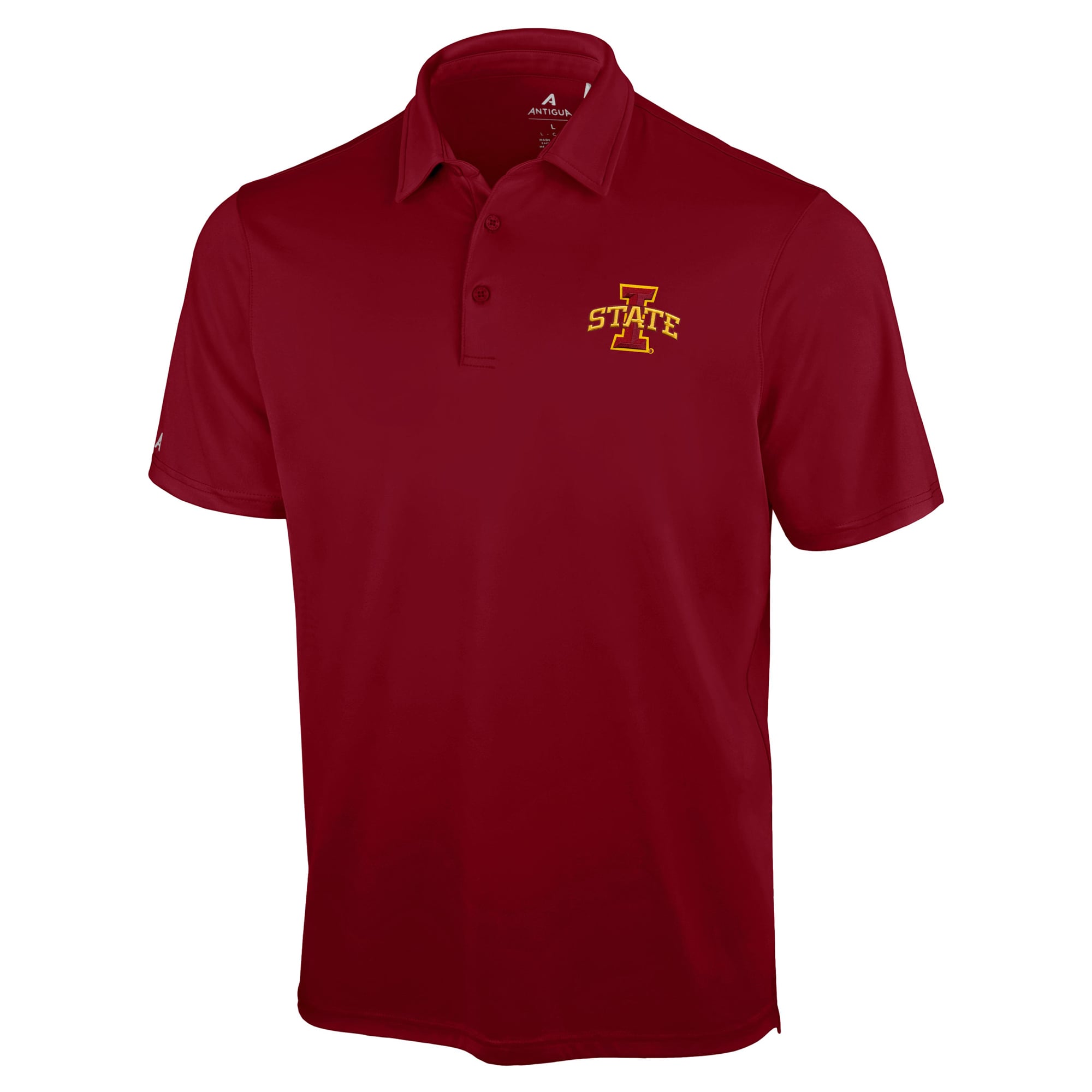 Men's Antigua Cardinal Iowa State Cyclones Unshakeable Solid Polo