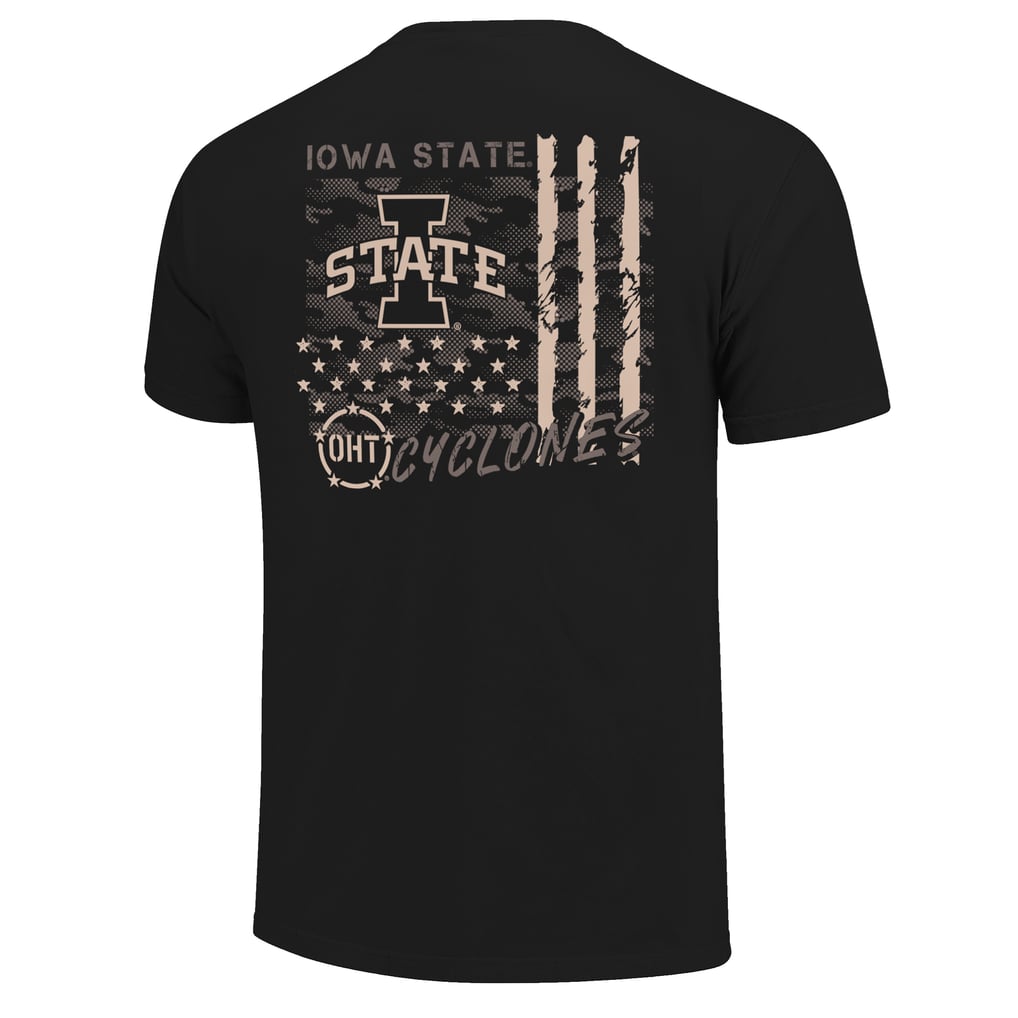 Men's Black Iowa State Cyclones Comfort Colors OHT Camo Overlay T-Shirt