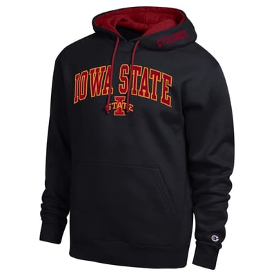  Iowa State Cyclones Champion Arch Tackle Twill Hoodie - Black