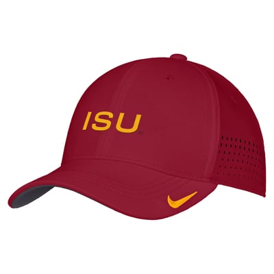 Iowa State Cyclones Nike 2026 On-Field AeroBill SwooshFlex Dri-FIT Hat - Cardinal