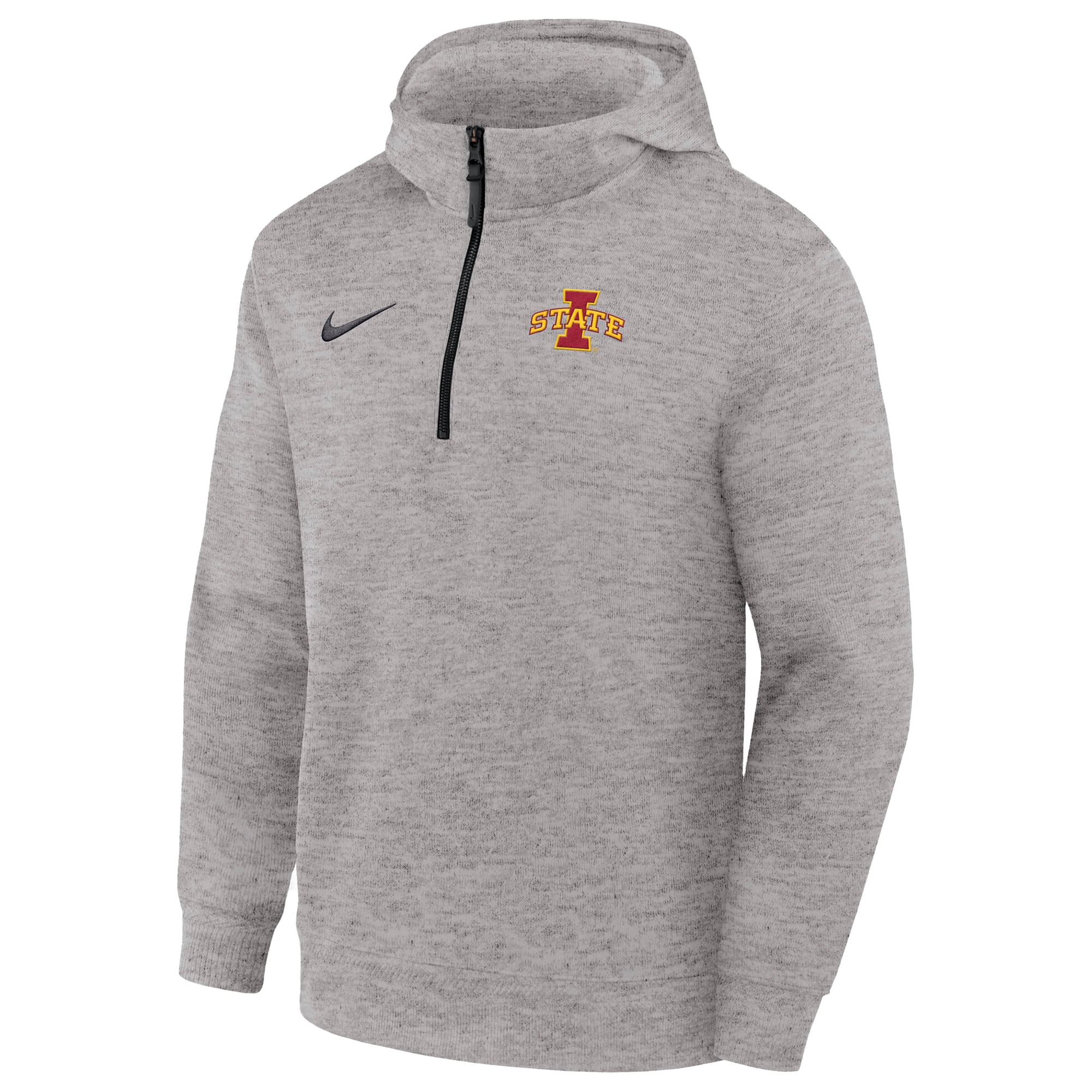 Men's Nike Gray Iowa State Cyclones Coaches Dri-FIT Half-Zip Hoodie