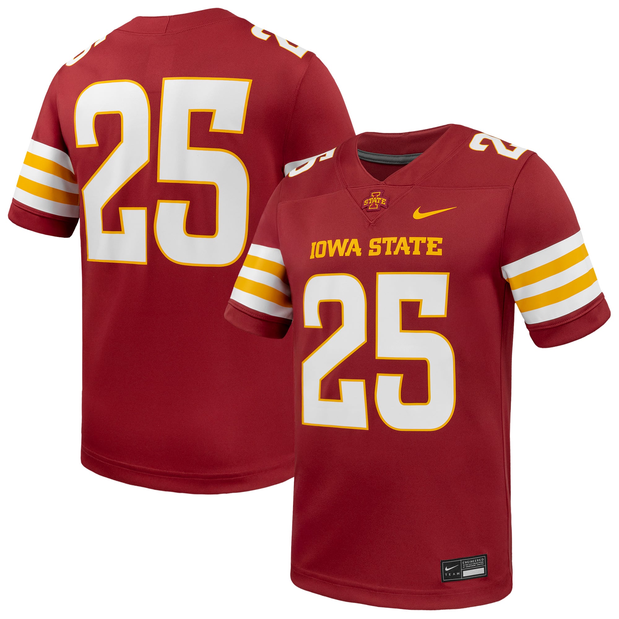 Maillot de football américain Nike pour homme, numéro 24 Cardinal, Iowa State Cyclones