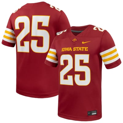 #24 Iowa State Cyclones Nike  Game Football Jersey - Cardinal