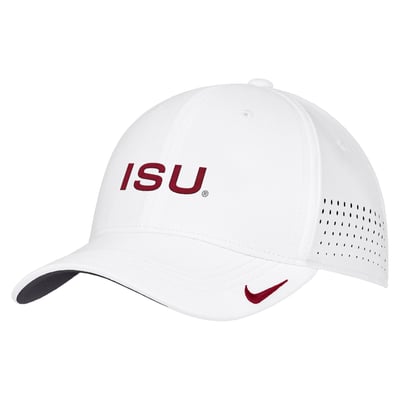 Iowa State Cyclones Nike 2026 On-Field AeroBill SwooshFlex Dri-FIT Hat - White