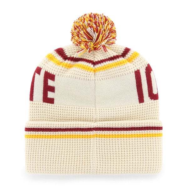 Bonnet unisexe '47 crème Iowa State Cyclones en maille gaufrée à revers avec pompon