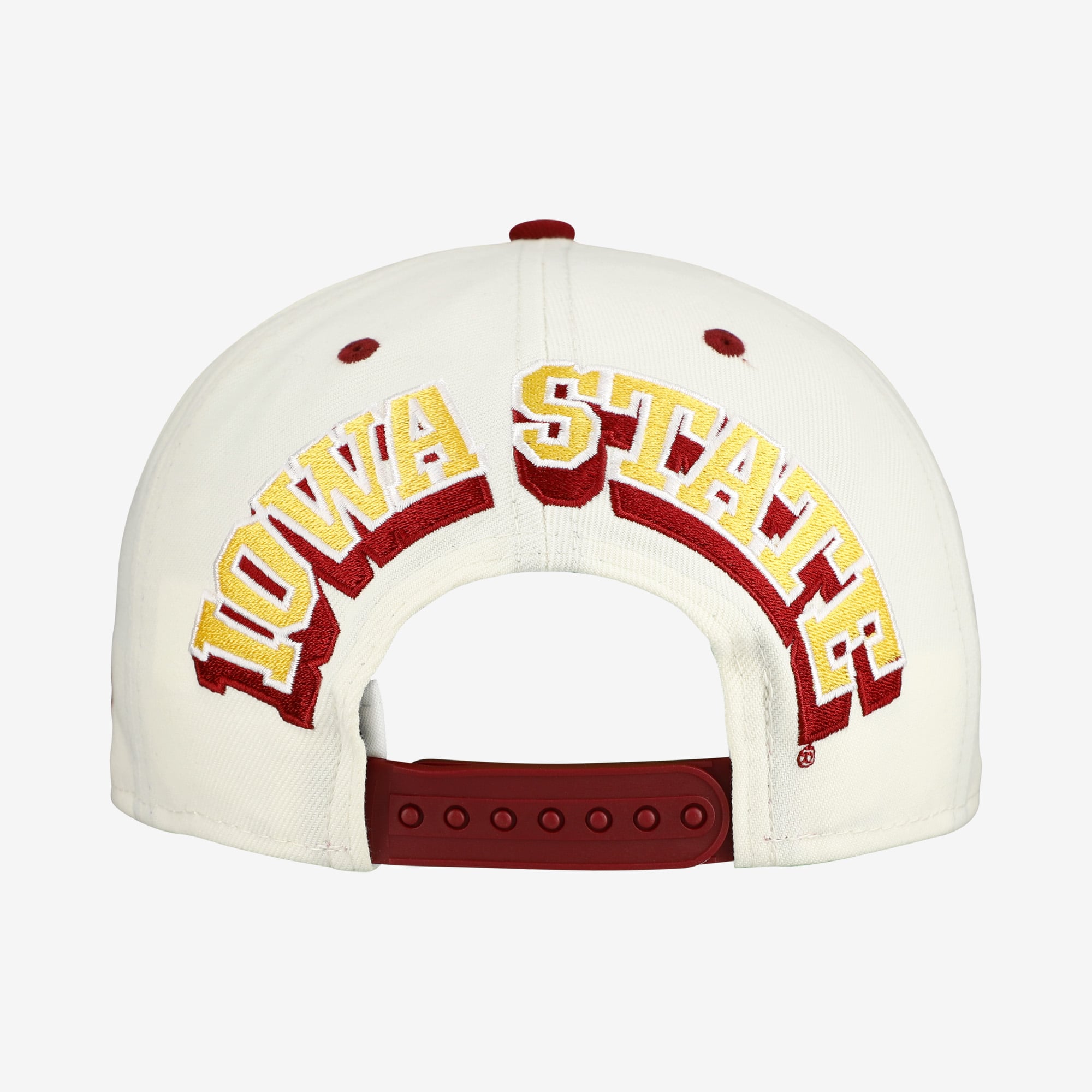 Casquette unisexe New Era blanche/rouge Iowa State Cyclones 9FIFTY à fermeture snapback A-Frame