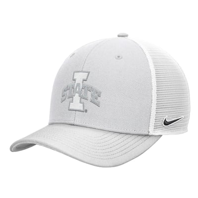 Iowa State Cyclones Nike Unisex 2026 Whiteout Rise Trucker Adjustable Hat
