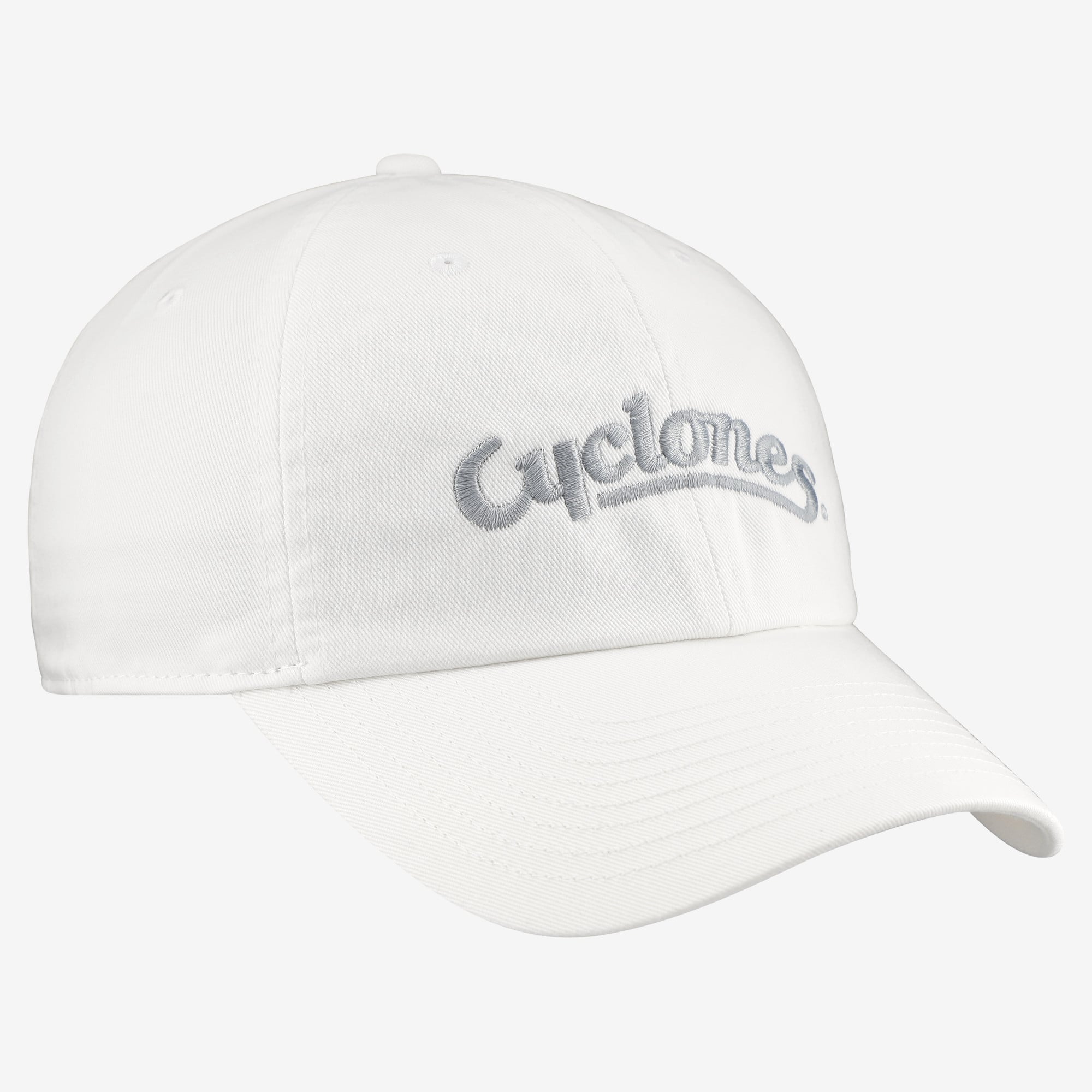 Unisex Nike Iowa State Cyclones White Club Adjustable Hat
