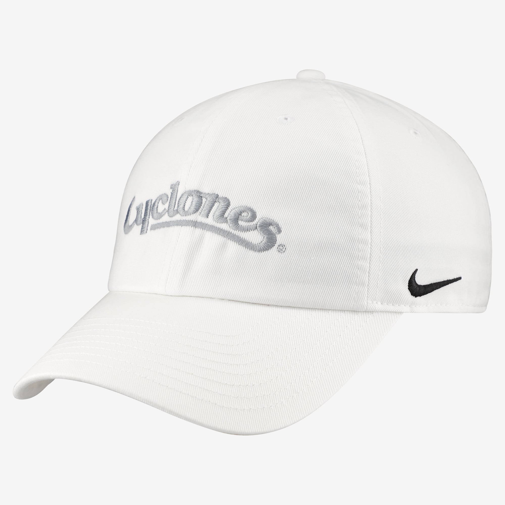 Unisex Nike Iowa State Cyclones White Club Adjustable Hat