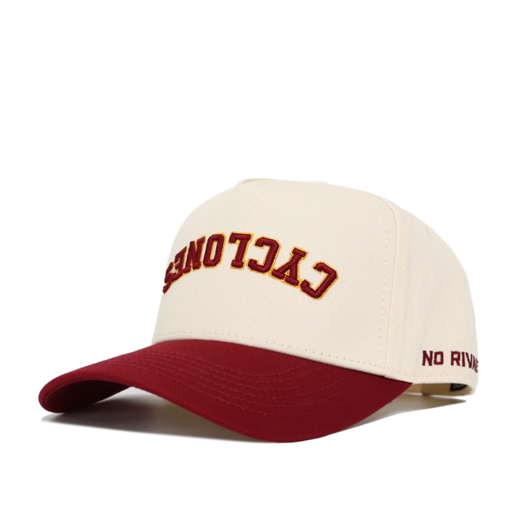 Casquette unisexe No Rivals Natural/Cardinal Iowa State Cyclones, couleurs classiques inversées, ajustable