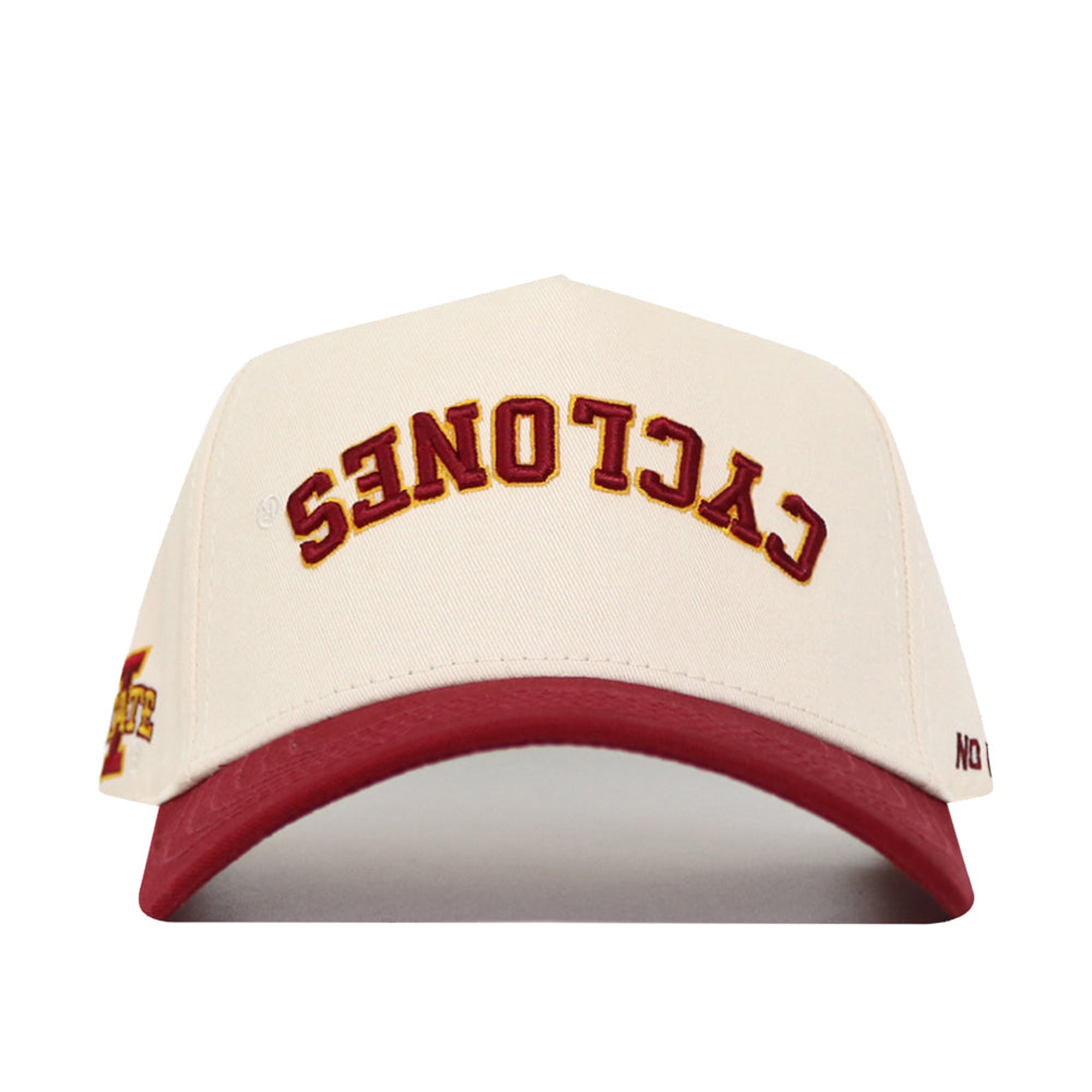 Casquette unisexe No Rivals Natural/Cardinal Iowa State Cyclones, couleurs classiques inversées, ajustable